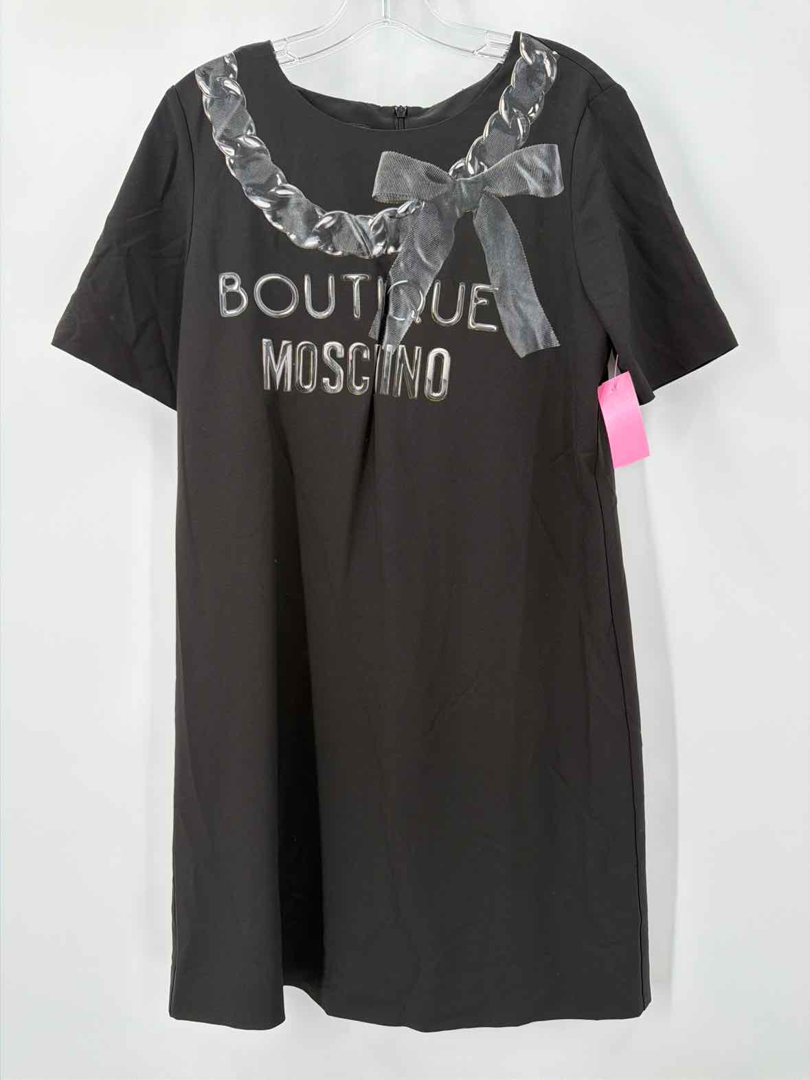 Pre-Owned Boutique Moschino Black Size 40 Short Short Sleeve Dress | True Fashionistas.