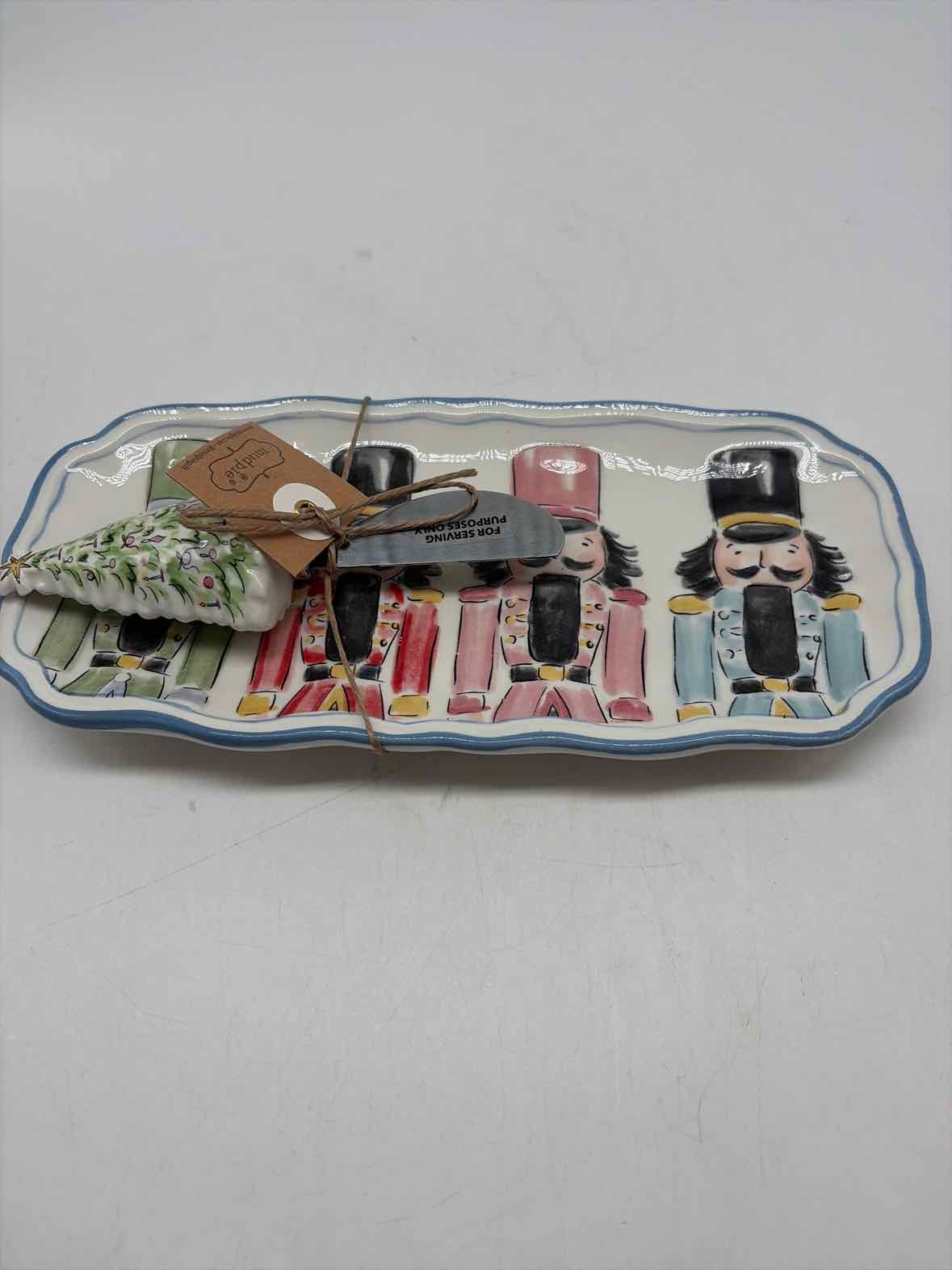 White Christmas Dish with Spreader | True Fashionistas.