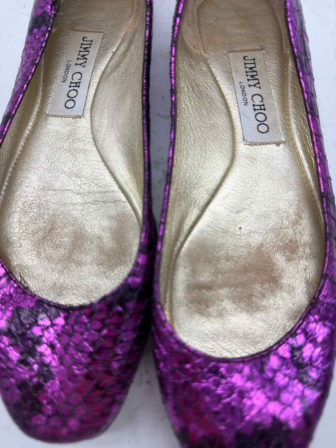 Pre-Owned Jimmy Choo Purple Size 6 Slip On Flats | True Fashionistas.