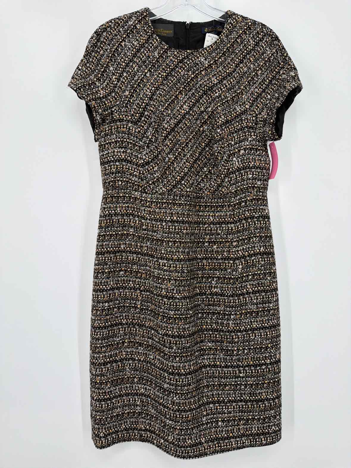 Pre-Owned Brooks Brothers Black Size 10 Boucle Short Short Sleeve Dress | True Fashionistas.