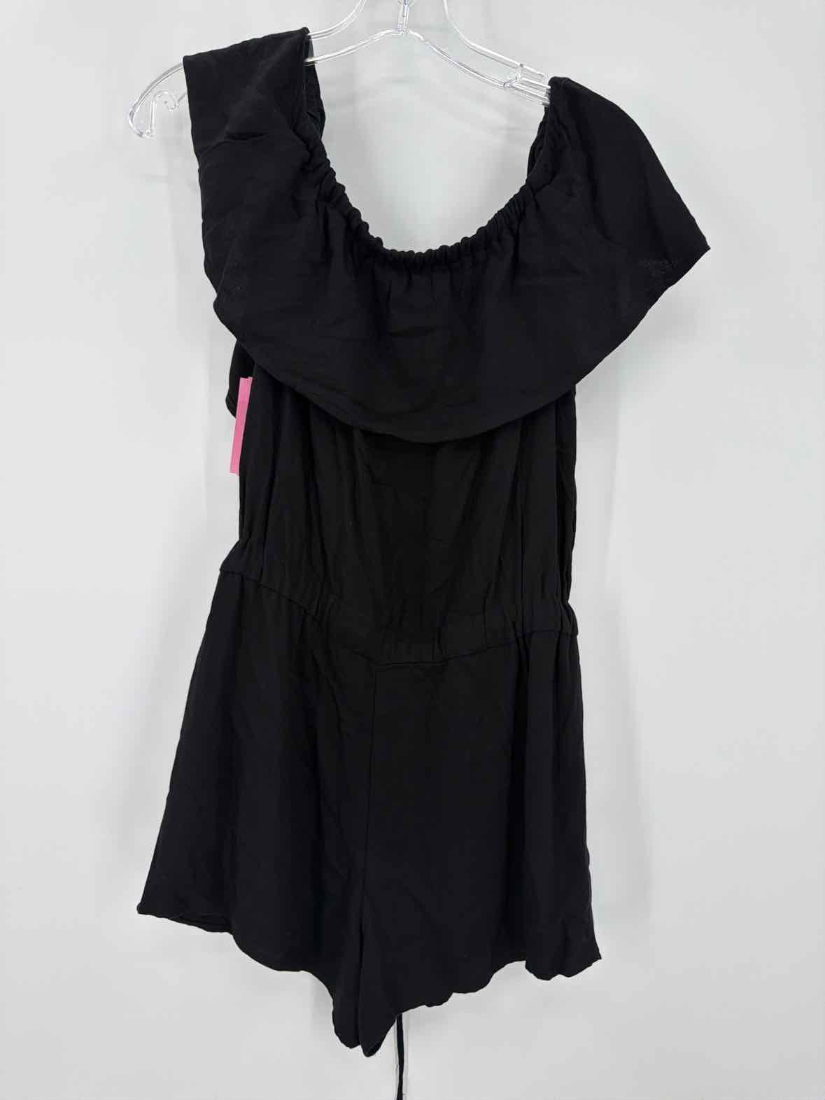 Pre-Owned Ella Moss Black Size Small Sleeveless Romper | True Fashionistas.