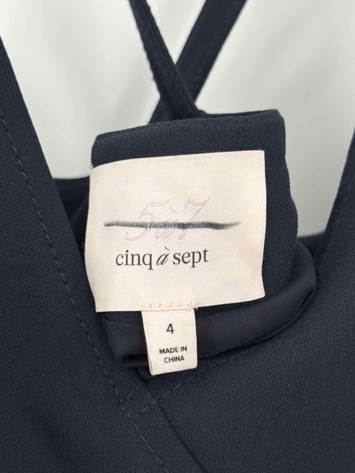 Pre-Owned Cinq a Sept Navy Size 4 Short Sleeveless Dress | True Fashionistas.