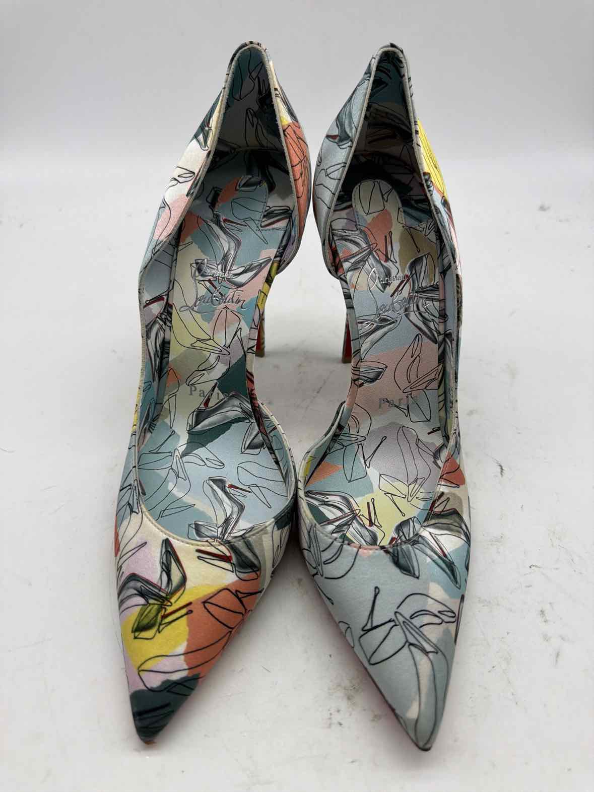 Pre-Owned Christian Louboutin Blue Size 9 Iriza 100 d'Orsay Pump Heels | True Fashionistas.