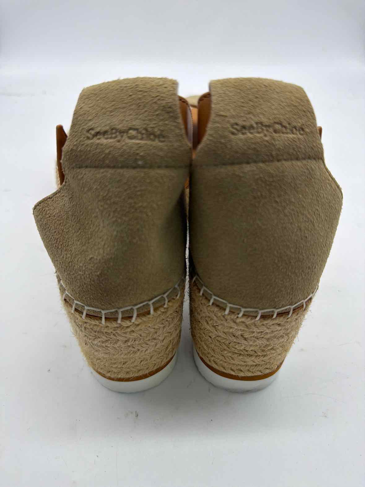 Pre-Owned See By Chloe Tan Size 11 Espadrille Sandals | True Fashionistas.