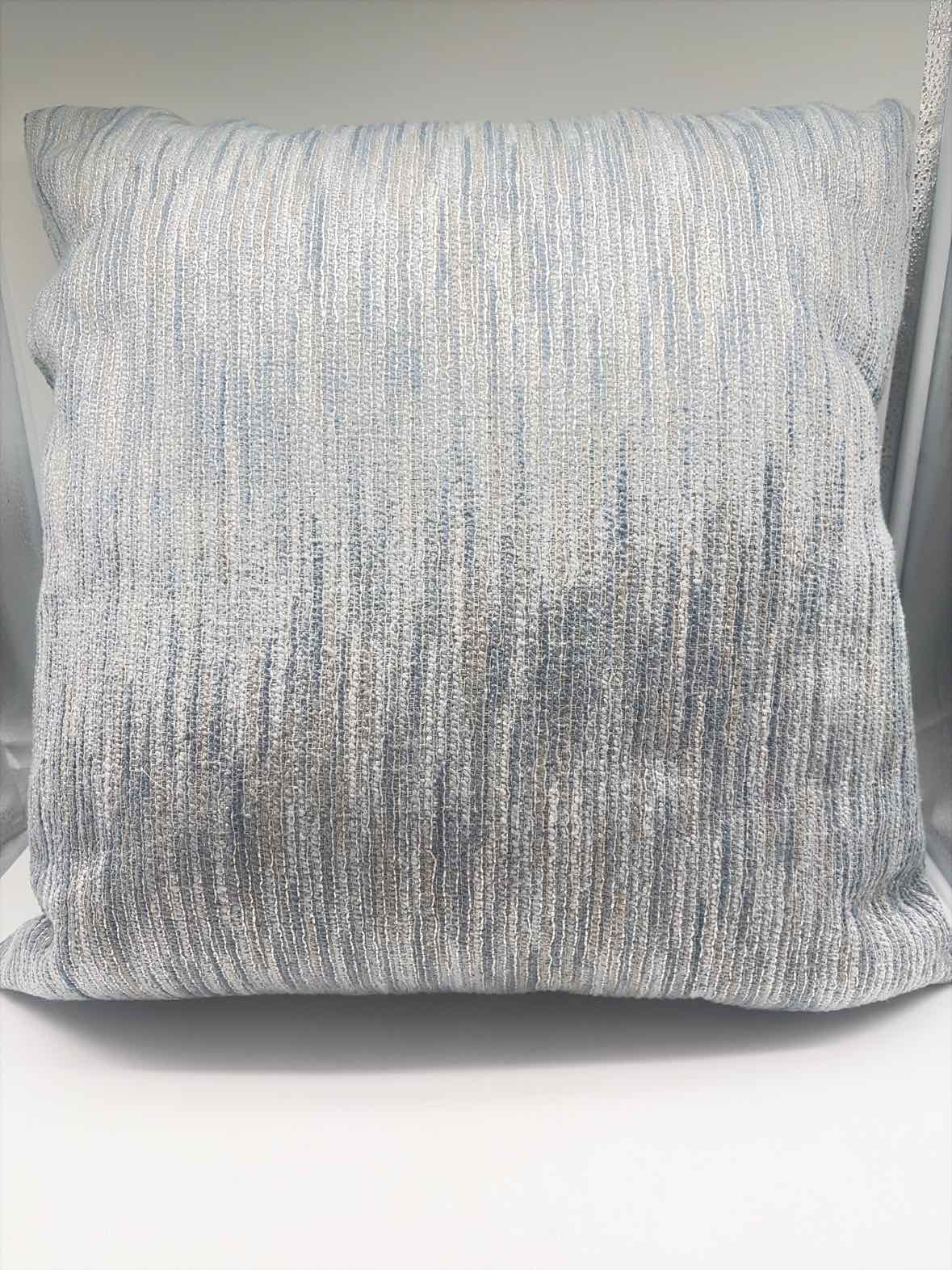 Blue Sandpaper Striped Pillow | True Fashionistas.