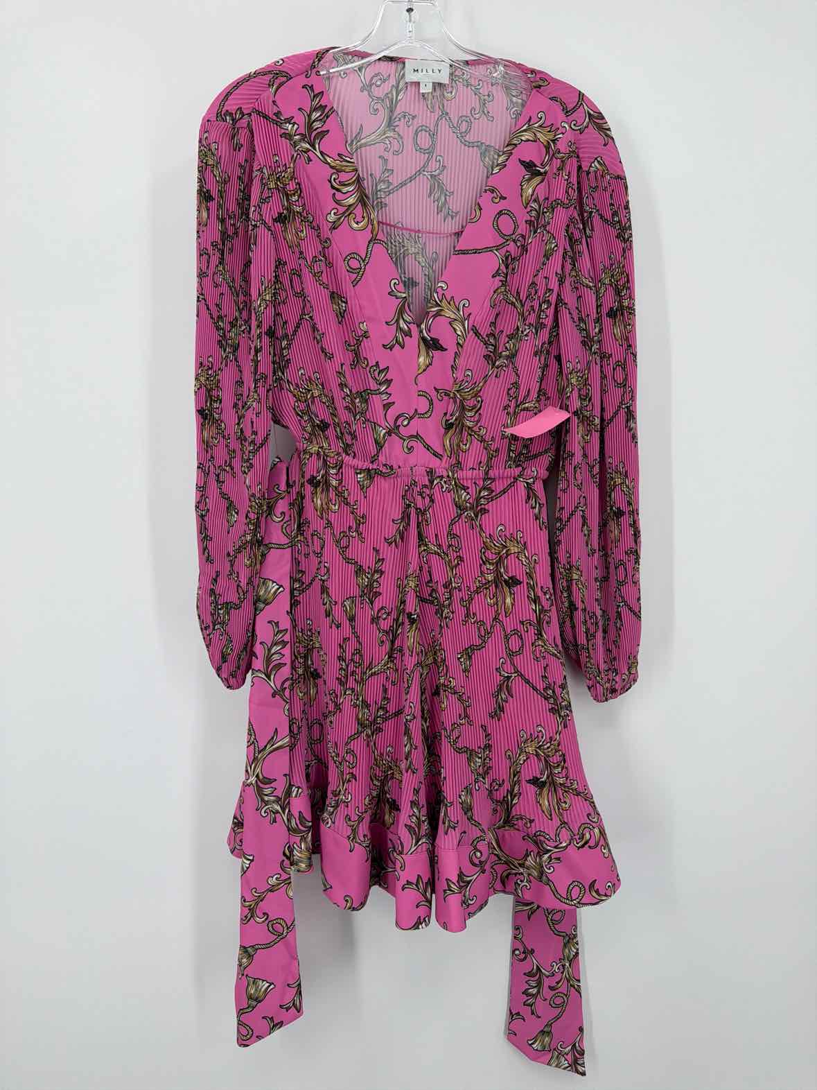 Pre-Owned Milly Pink Size 4 Short Long Sleeve Dress | True Fashionistas.