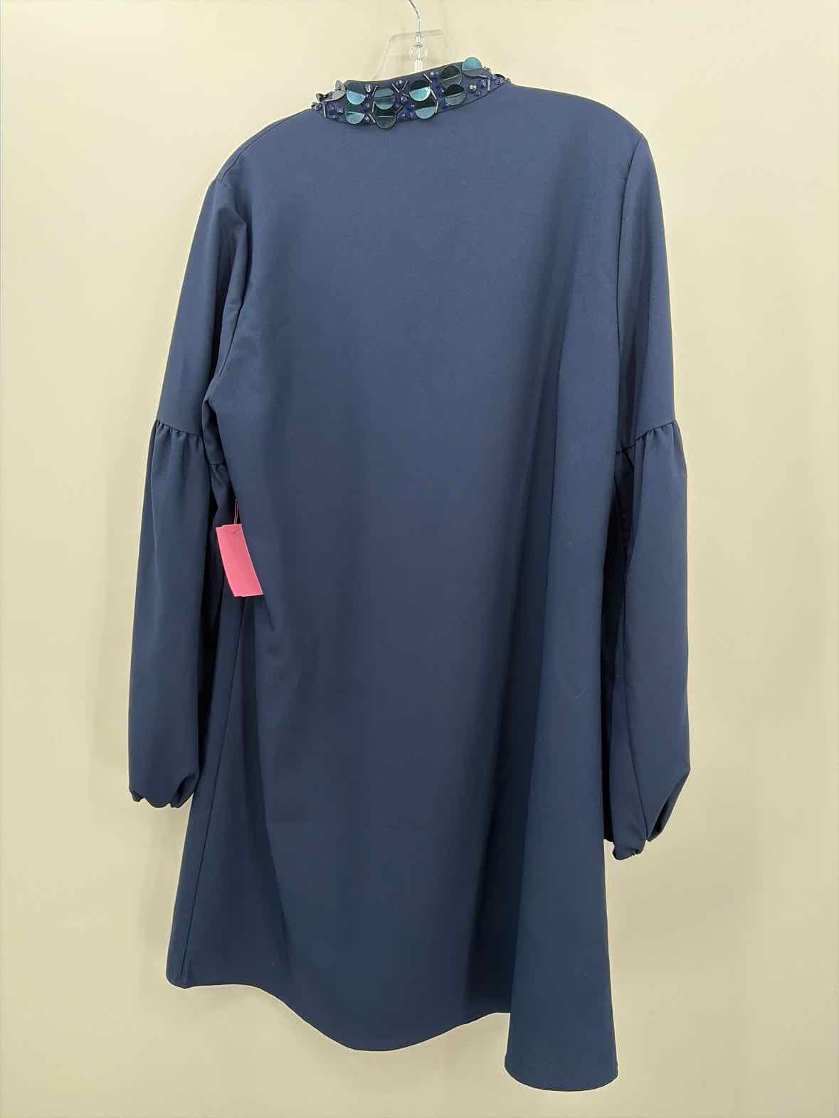 Pre-Owned Lilly Pulitzer Navy Size 12 Embellished Knee Length Long Sleeve Dress | True Fashionistas.