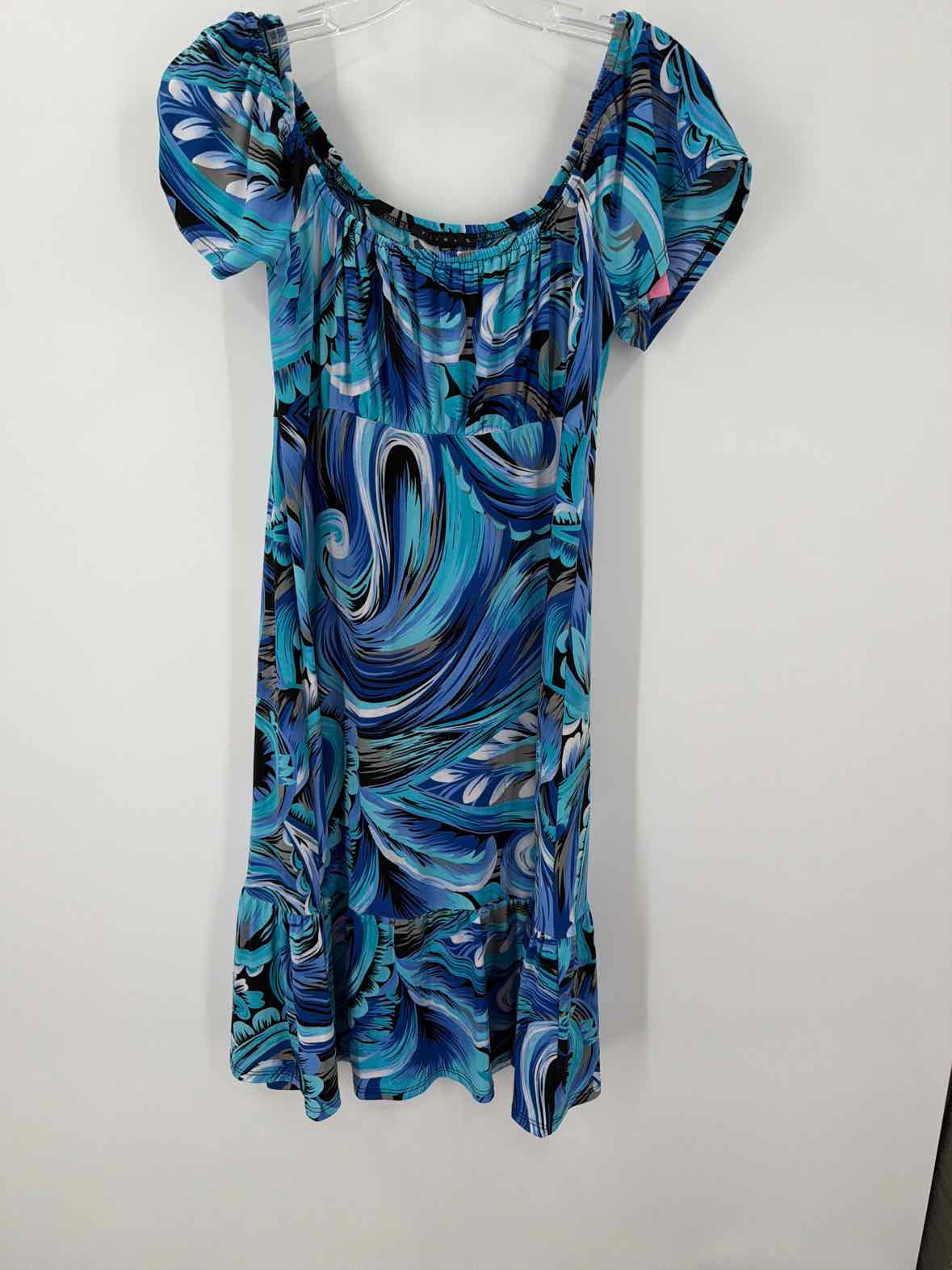 Pre-Owned Tiana B Blue Size Medium Short Short Sleeve Dress | True Fashionistas.