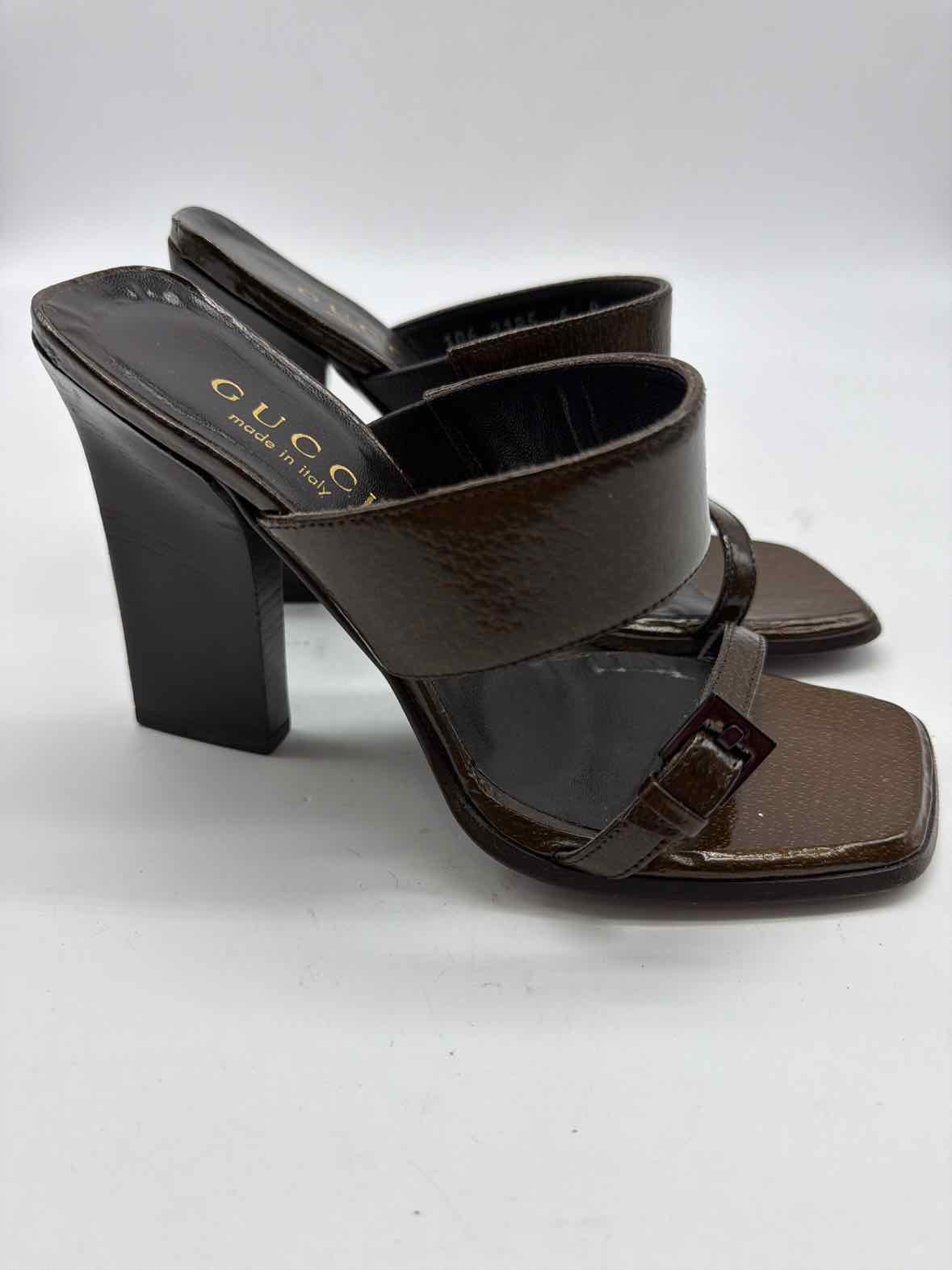 Pre-Owned Gucci Brown Size 6 Mule Heels | True Fashionistas.