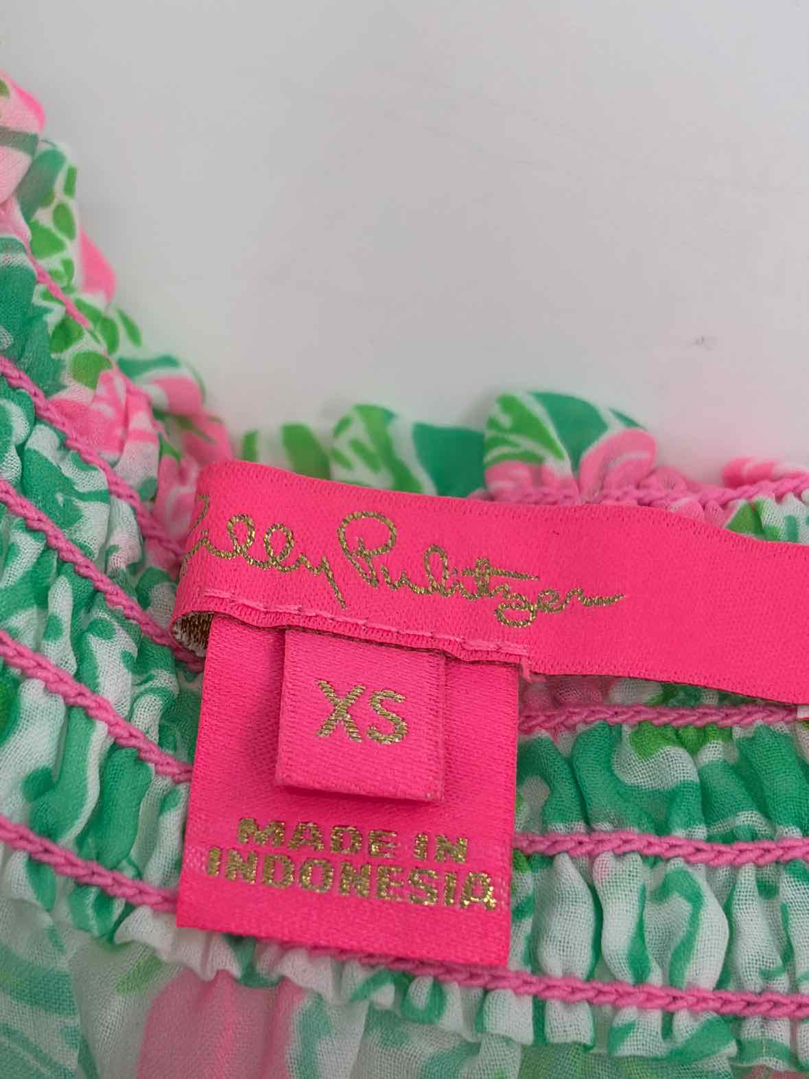 Pre-Owned Lilly Pulitzer Green Size XS Knee Length Long Sleeve Dress | True Fashionistas.