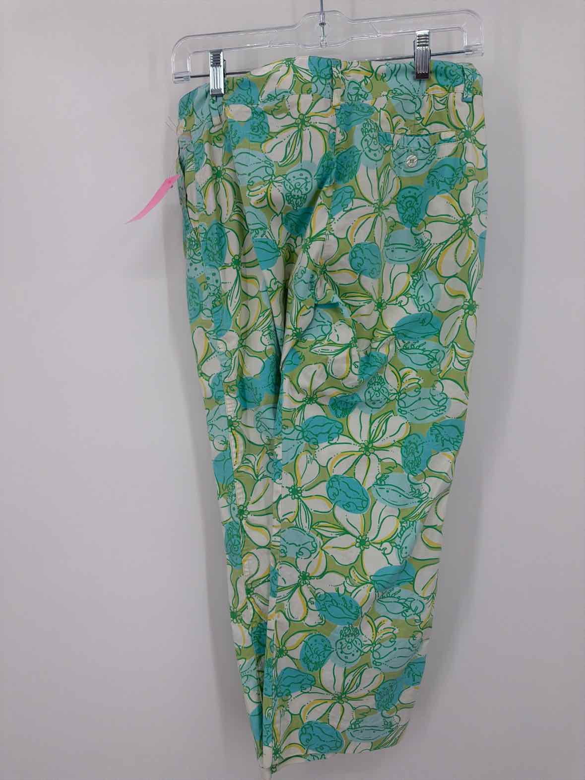Pre-Owned Lilly Pulitzer Blue Size 2 Vintage Printed Pants | True Fashionistas.