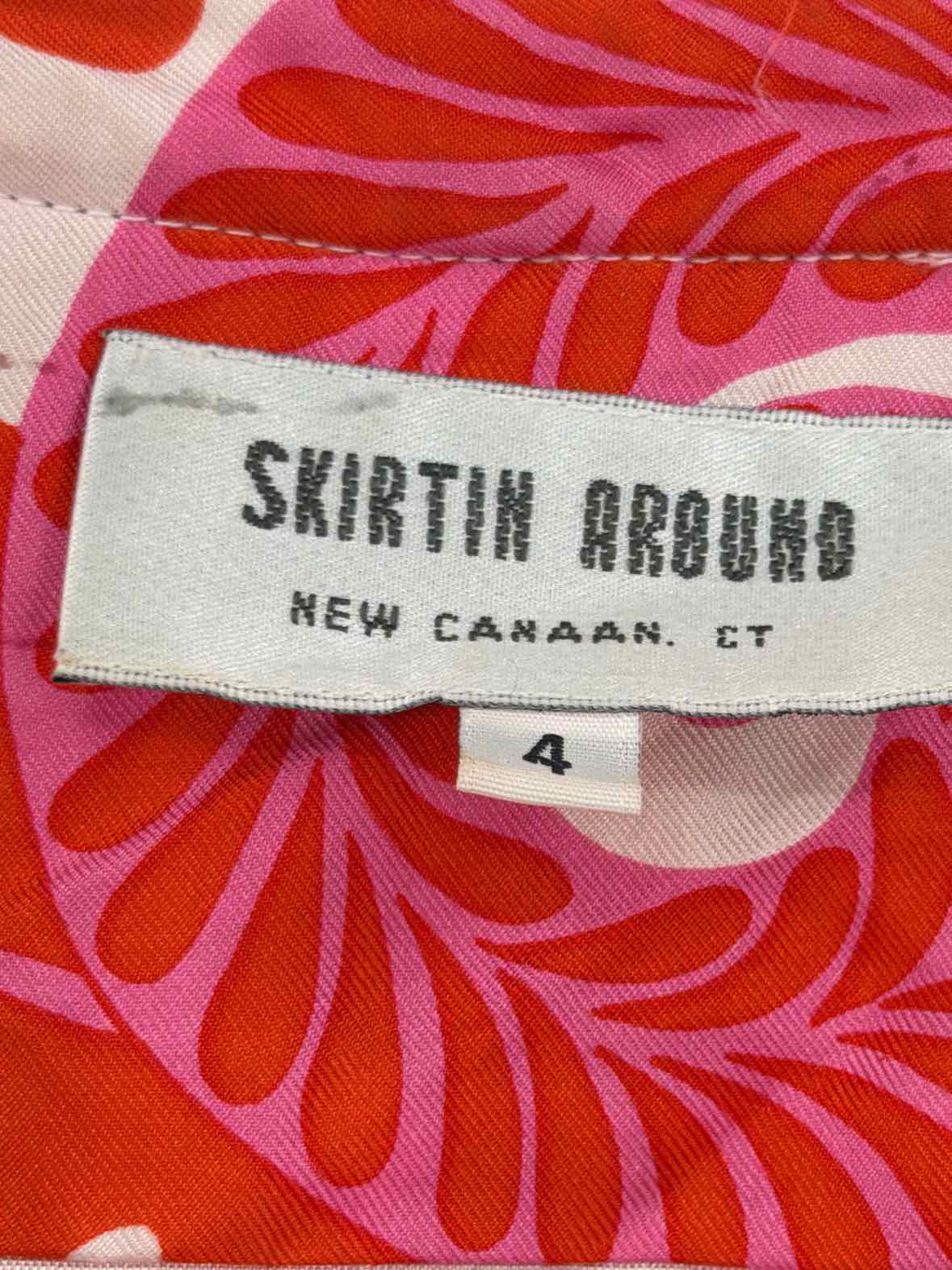 Pre-Owned Skirtin Around Orange Size 4 Short Short Sleeve Dress | True Fashionistas.