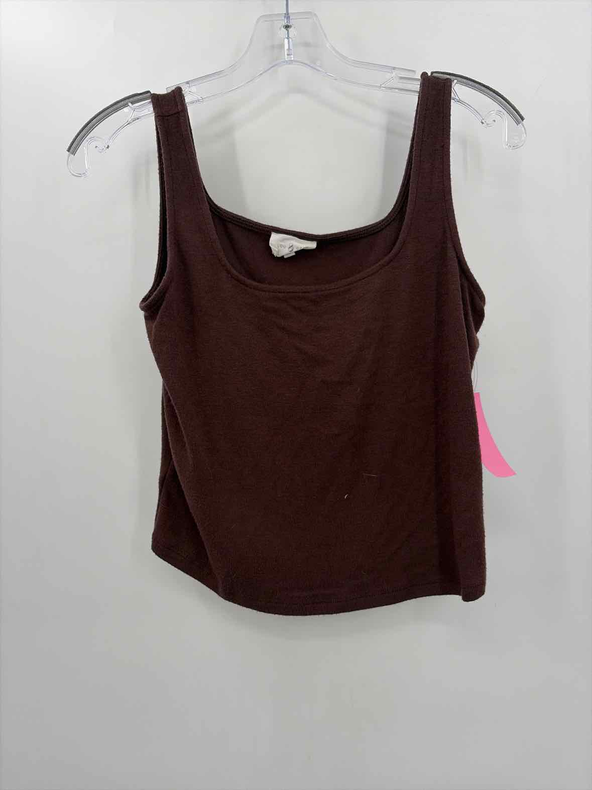 Pre-Owned Lou & Grey Brown Size Large Cropped Tank Top | True Fashionistas.