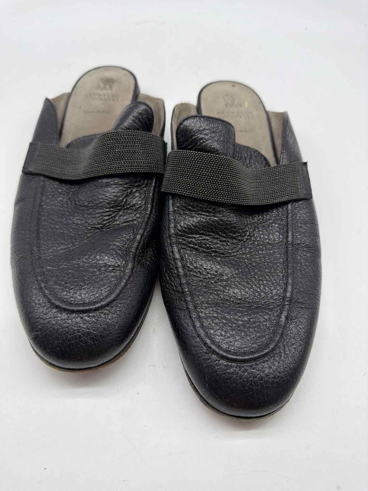 Pre-Owned Brunello Cucinelli Black Size 41 Mule Flats | True Fashionistas.