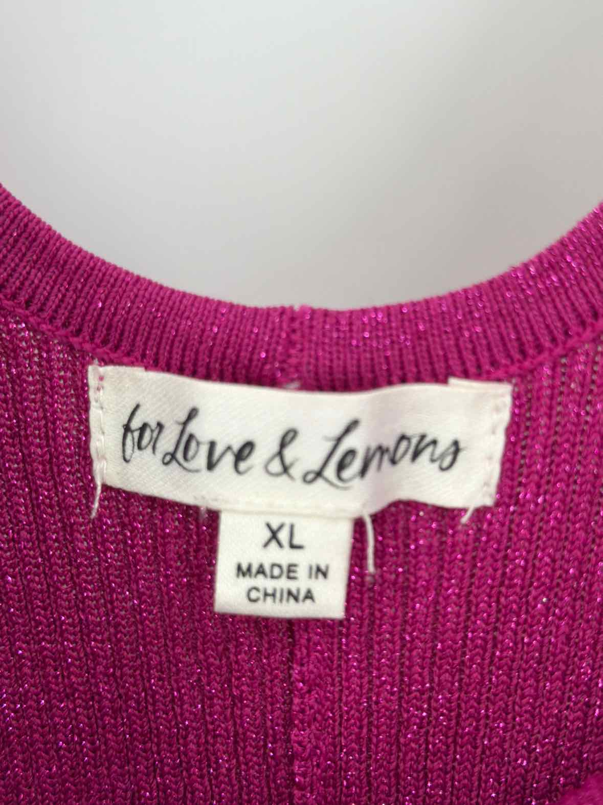 Pre-Owned For Love & Lemons Purple Size XL Knit Long Long Sleeve Dress | True Fashionistas.