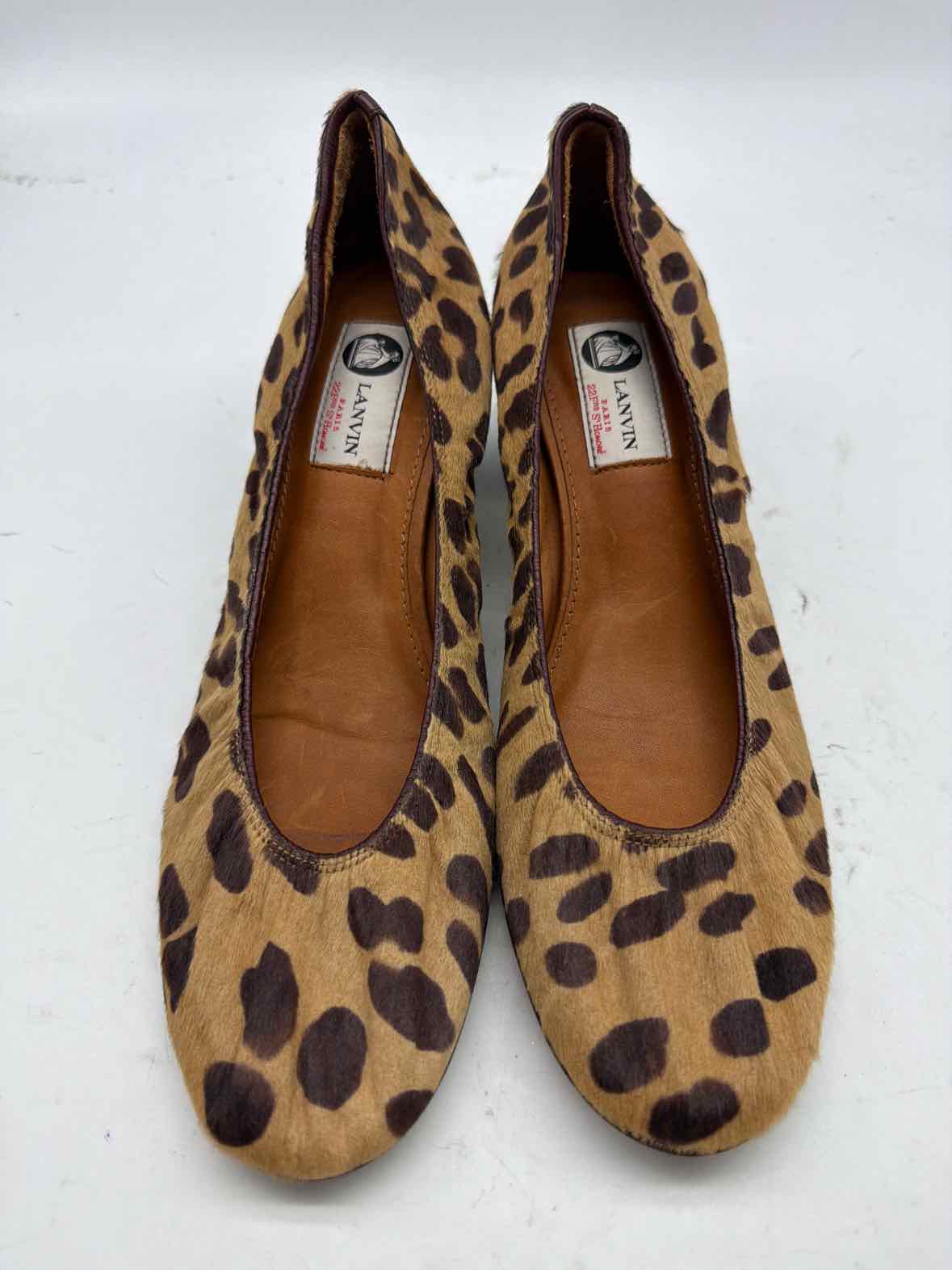 Pre-Owned Lanvin Brown Size 12 Leopard Block Heel Heels | True Fashionistas.