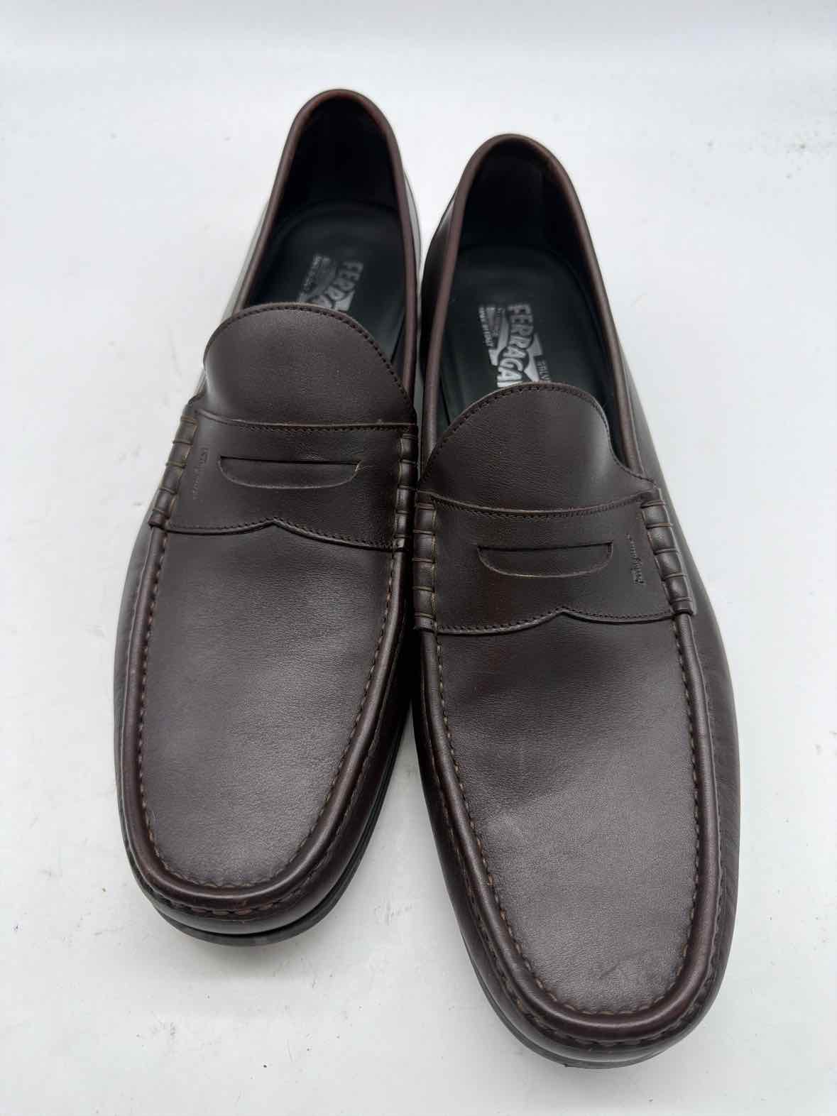 Pre-Owned Salvatore Ferragamo Brown 10 Slip On Men's Slip On | True Fashionistas.