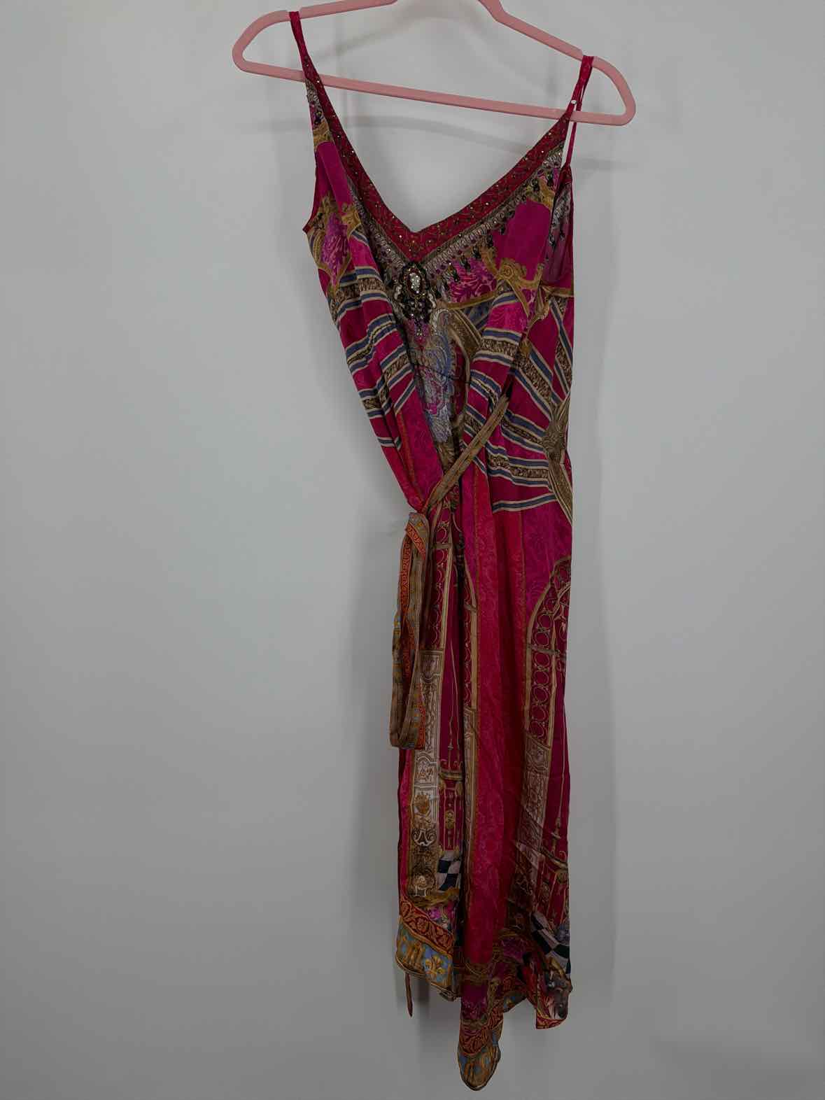 Pre-Owned Camilla Pink Size Medium Long Short Sleeve Dress | True Fashionistas.