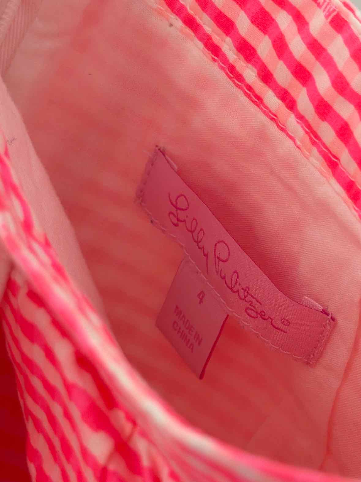 Pre-Owned Lilly Pulitzer Pink Size 4 Check Peplum Pencil Skirt | True Fashionistas.
