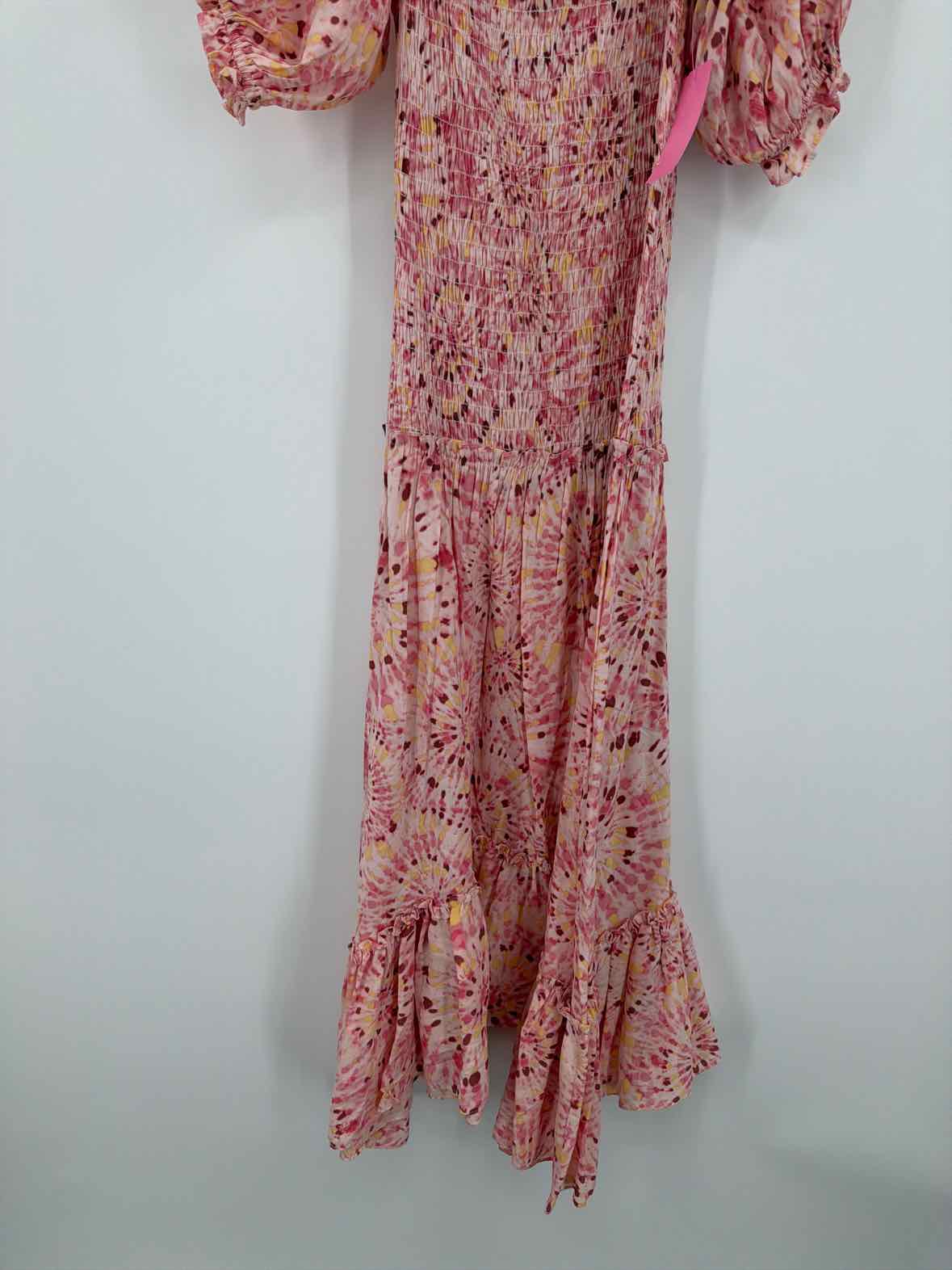 Pre-Owned Misa Pink Size Small Long Short Sleeve Dress | True Fashionistas.