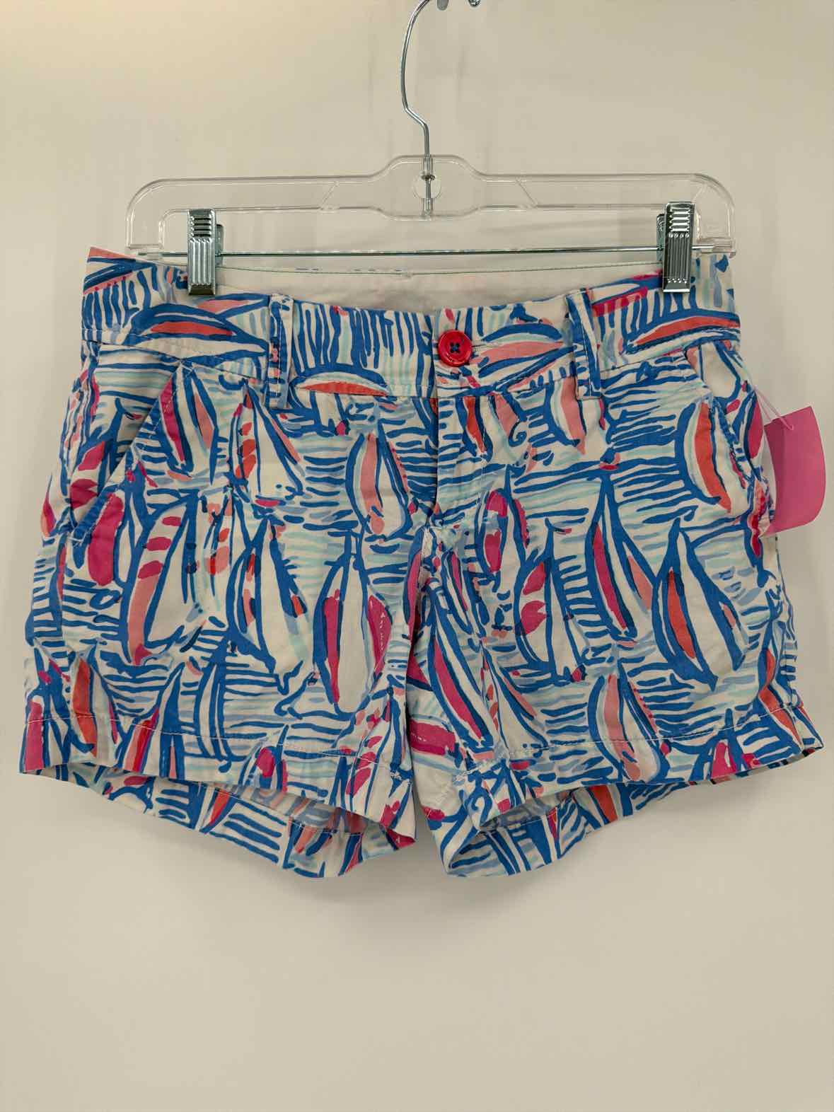 Pre-Owned Lilly Pulitzer Blue Size 0 Callahan Printed Shorts | True Fashionistas.