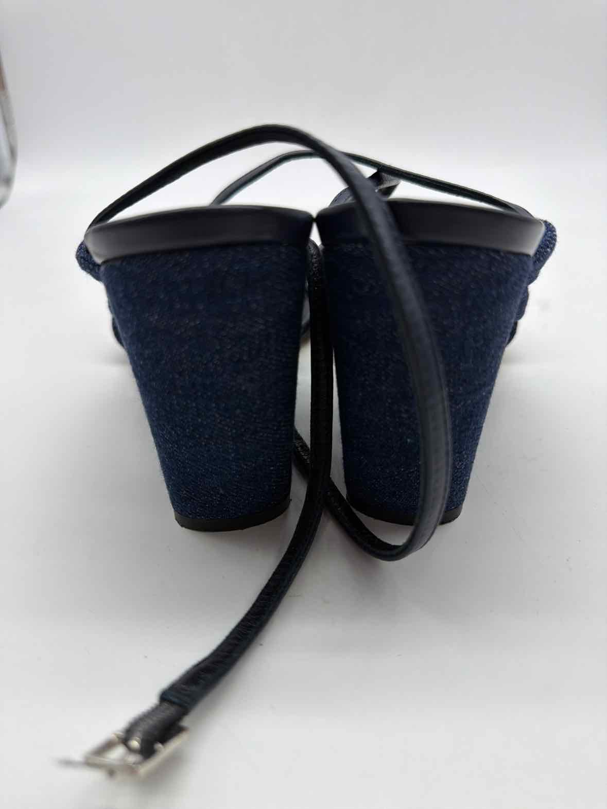 Pre-Owned Marion Parke Blue Size 37 Wedge Heels | True Fashionistas.
