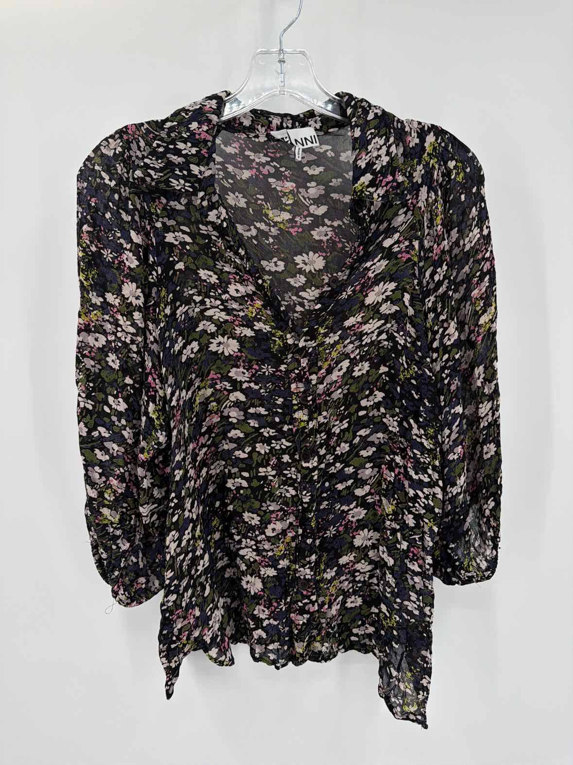 Pre-Owned Ganni Black Size 42/8 Blouse | True Fashionistas.