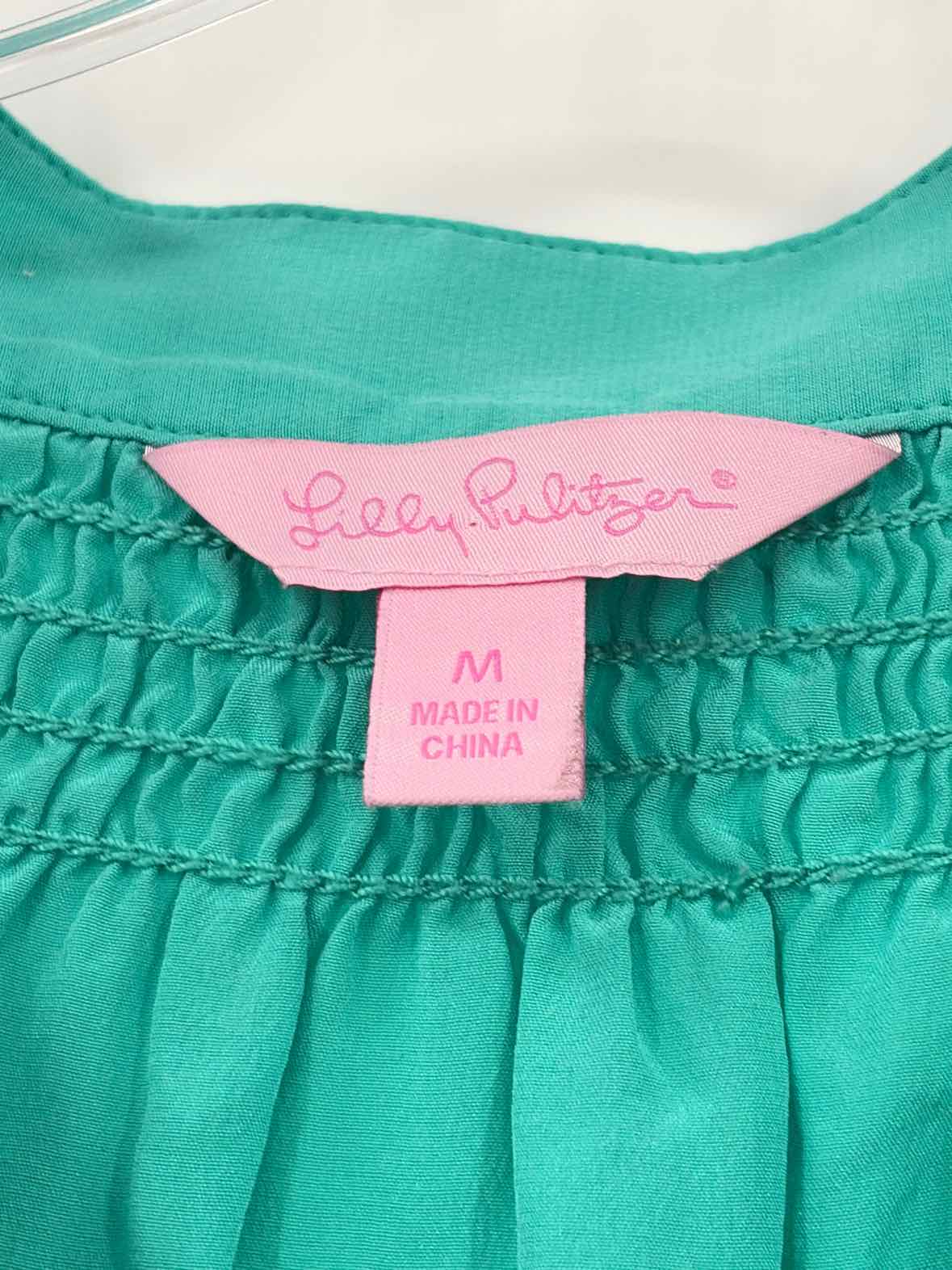 Pre-Owned Lilly Pulitzer Blue Size Medium Long Sleeve Blouse | True Fashionistas.
