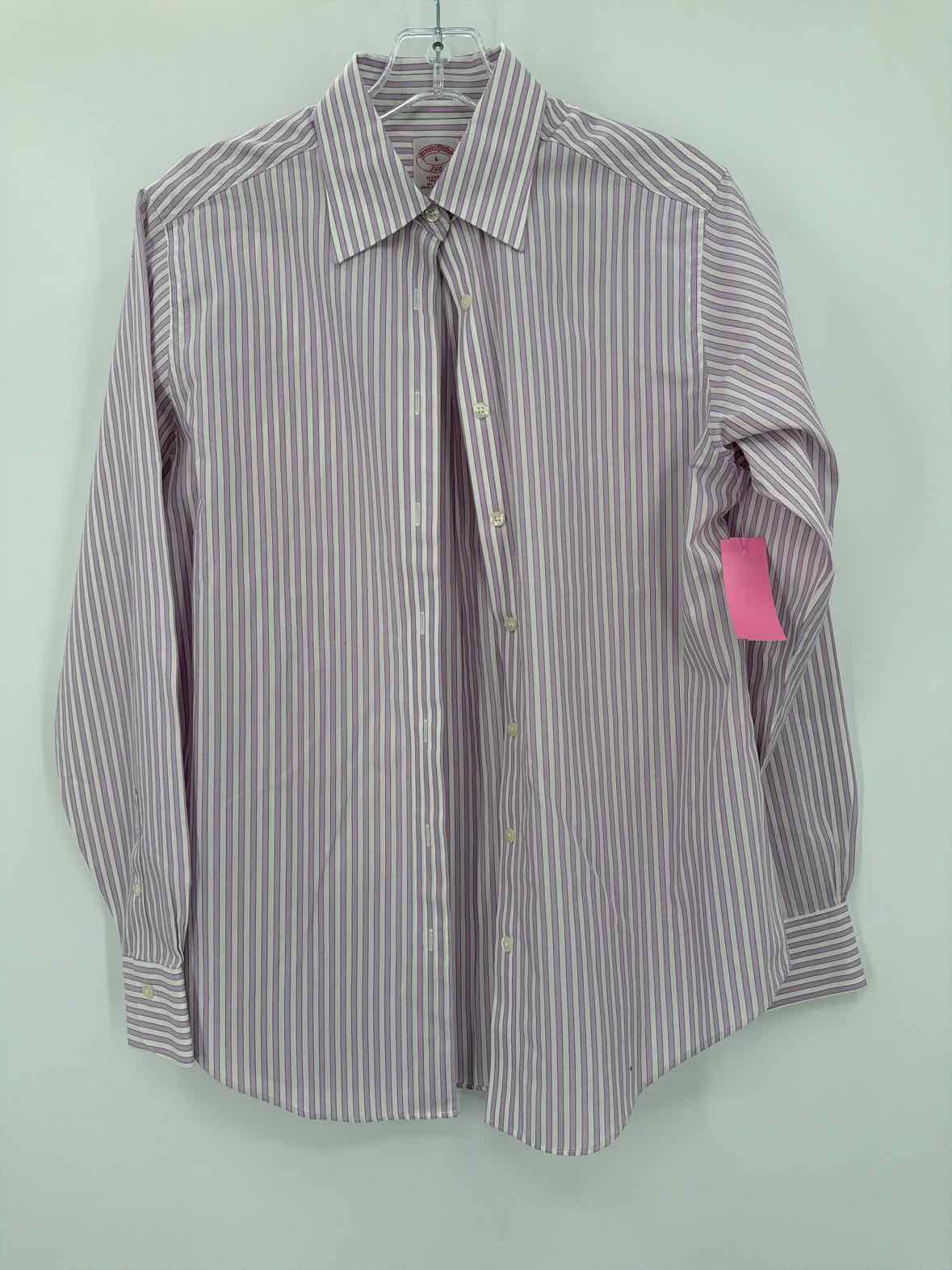 Pre-Owned Brooks Brothers Purple Size 6 Stripe Button Down | True Fashionistas.