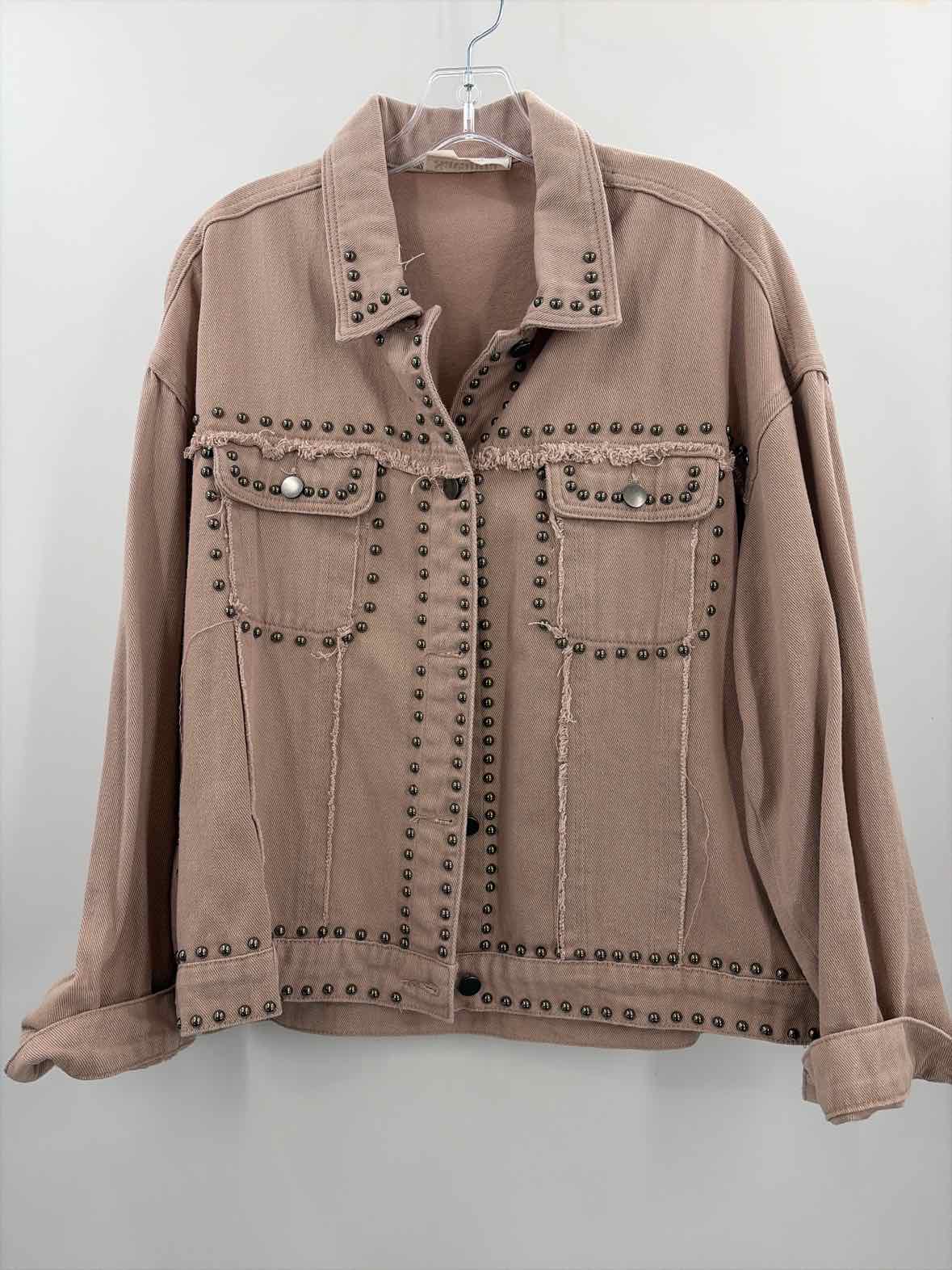Pre-Owned Savanna Jane Pink Size Medium Jean Jacket | True Fashionistas.