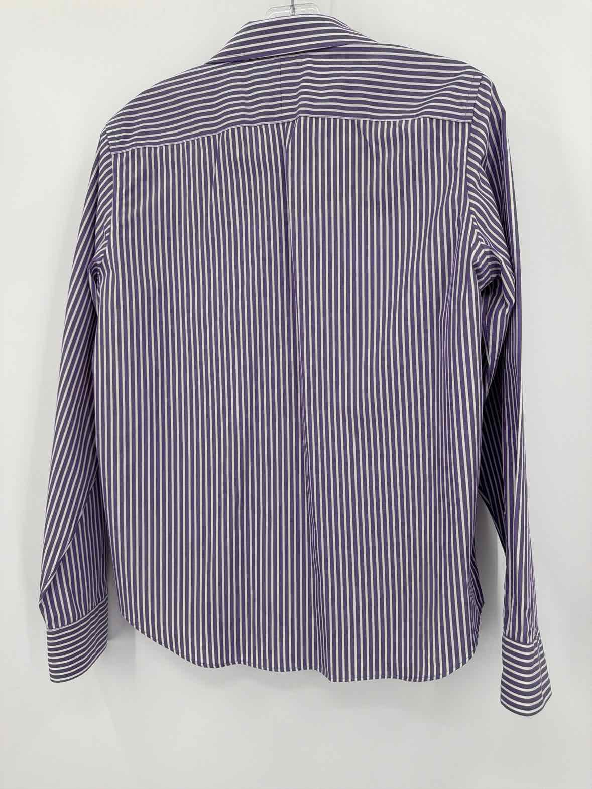 Pre-Owned Lauren Purple Size Medium Stripe Button Down | True Fashionistas.
