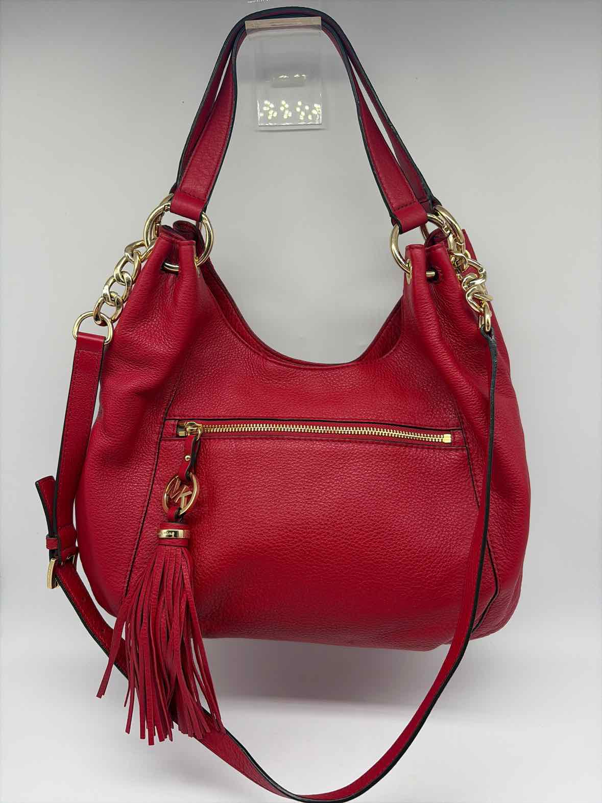 Pre-Owned MICHAEL Michael Kors Red Pebbled Crossbody Crossbody | True Fashionistas.