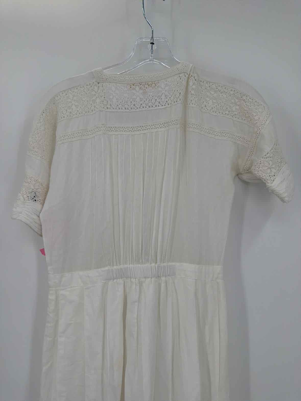 Pre-Owned Love Shack Fancy White Size XS Long Short Sleeve Dress | True Fashionistas.