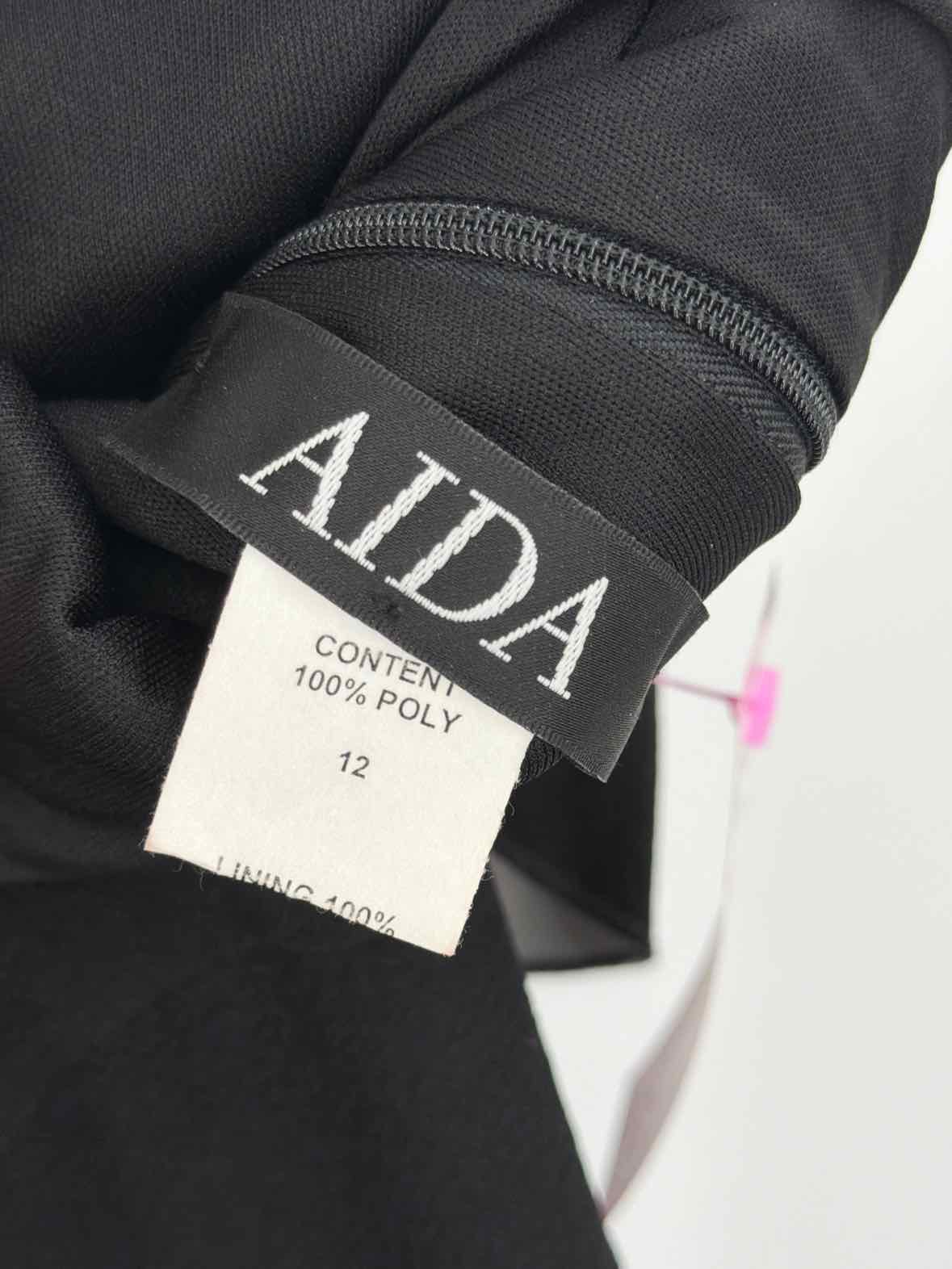 Pre-Owned AIDA Black Size 12 Short Sleeveless Dress | True Fashionistas.
