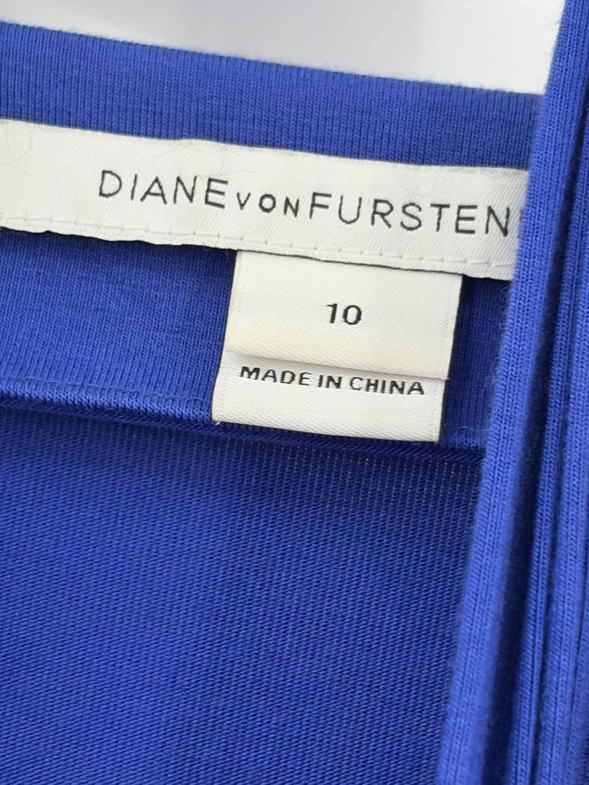 Pre-Owned Diane Von Furstenberg Purple Size 10 Wrap Short Long Sleeve Dress | True Fashionistas.