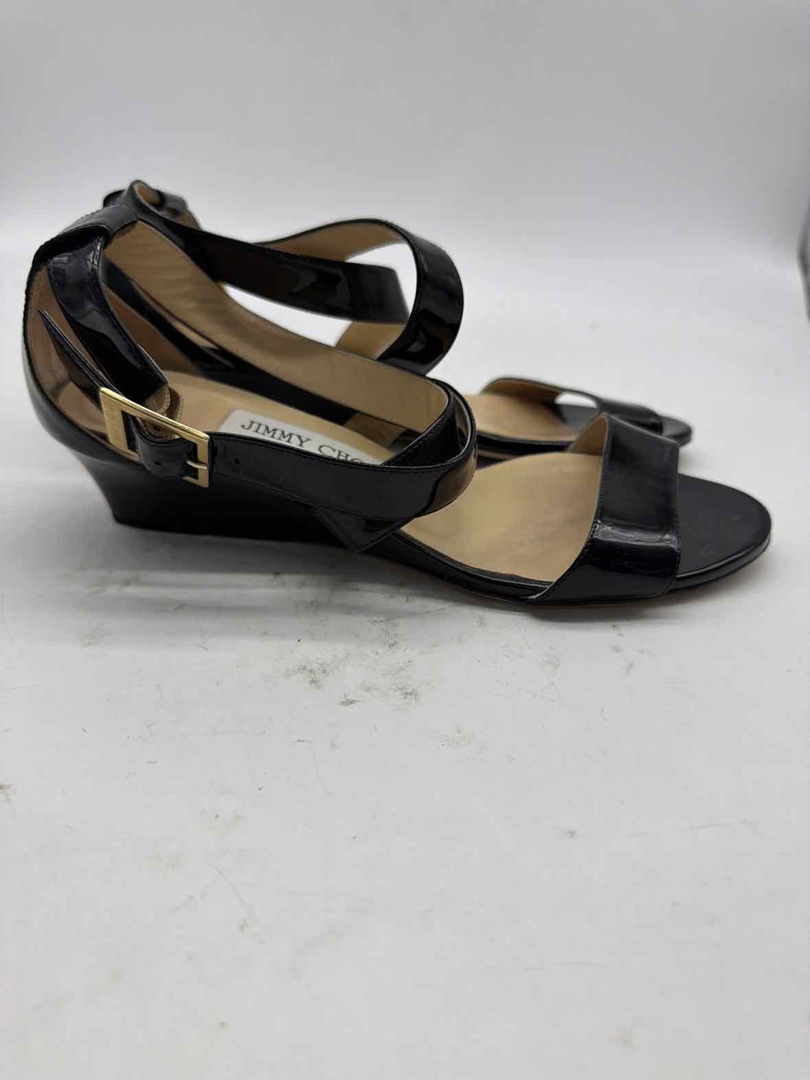 Pre-Owned Jimmy Choo Black Size 36 Wedge Heels | True Fashionistas.