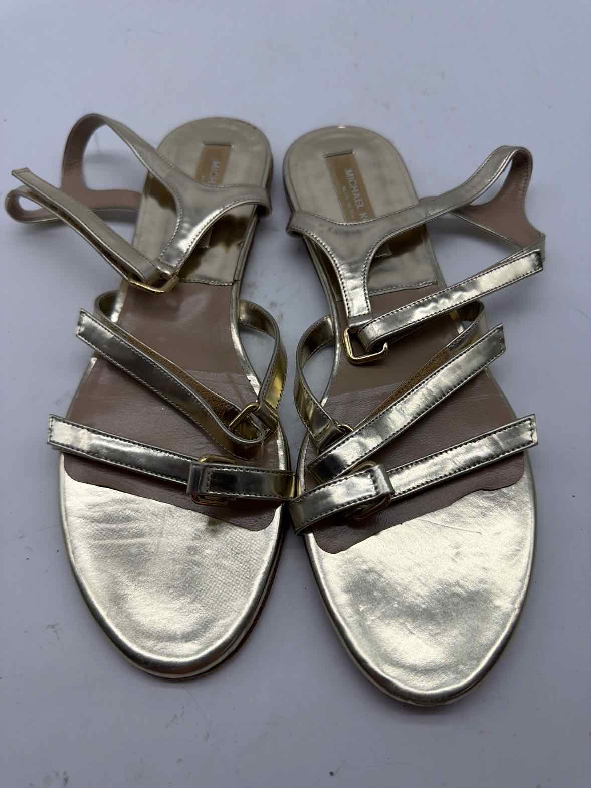 Pre-Owned Michael Kors Collection Gold Size 38.5 Strappy Sandals | True Fashionistas.