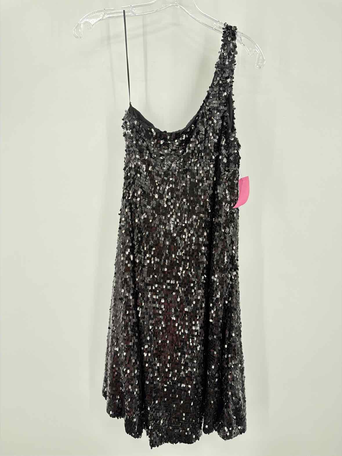 Pre-Owned H Halston Black Size 2 Sequin Cocktail Short Evening Gown | True Fashionistas.