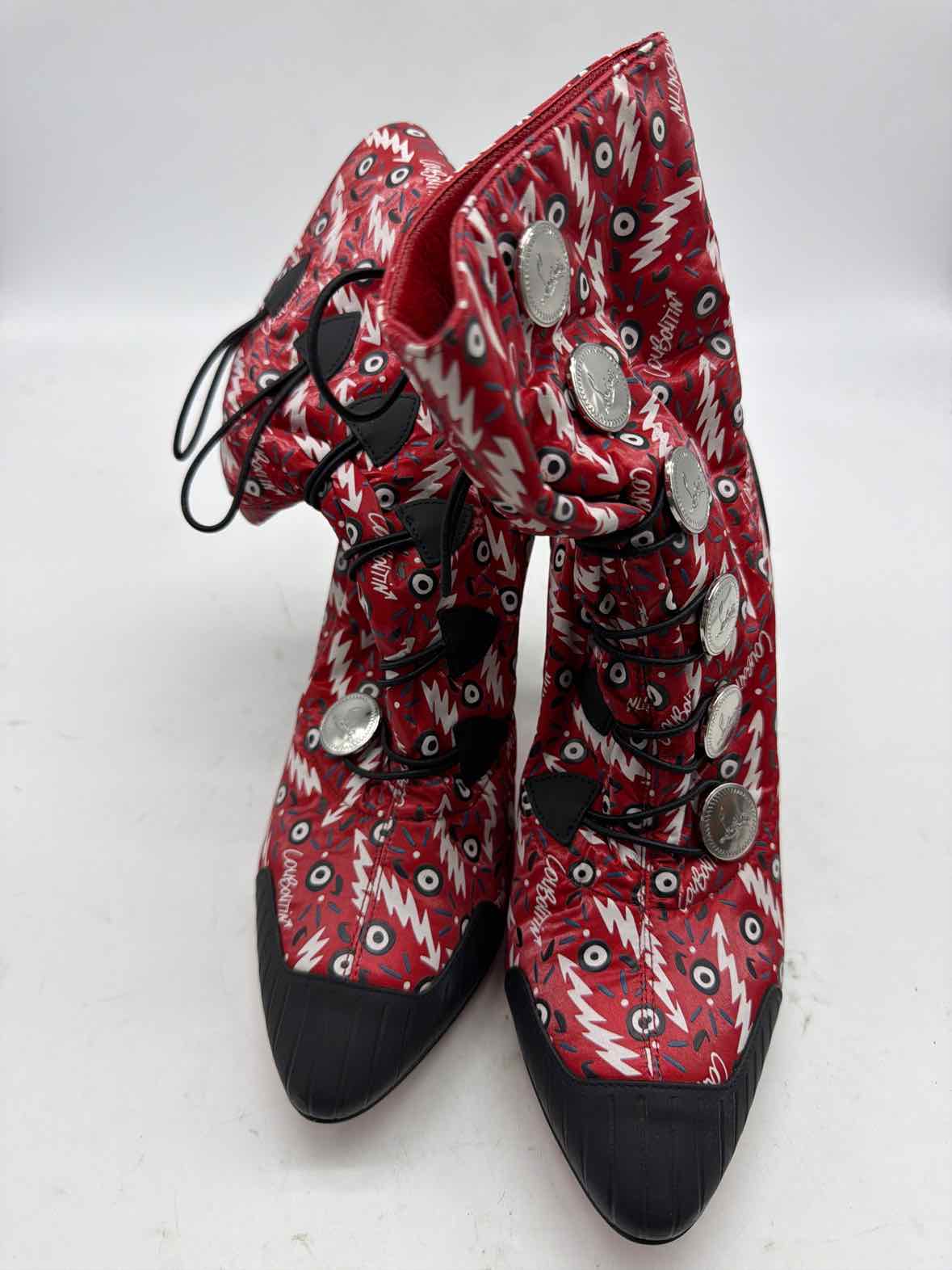 Pre-Owned Christian Louboutin Red Size 36.5 Ankle Boot Ankle Boot | True Fashionistas.