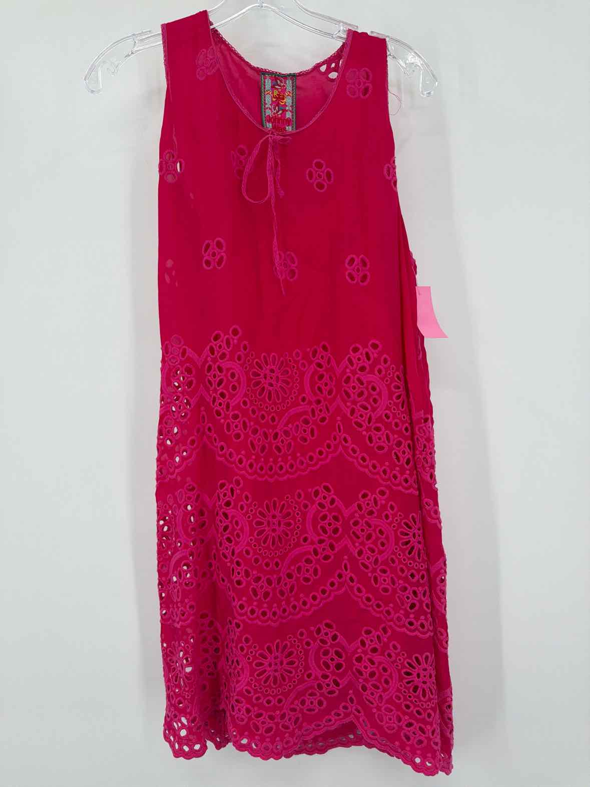 Pre-Owned Johnny Was Pink Size Medium Short Sleeveless Dress | True Fashionistas.
