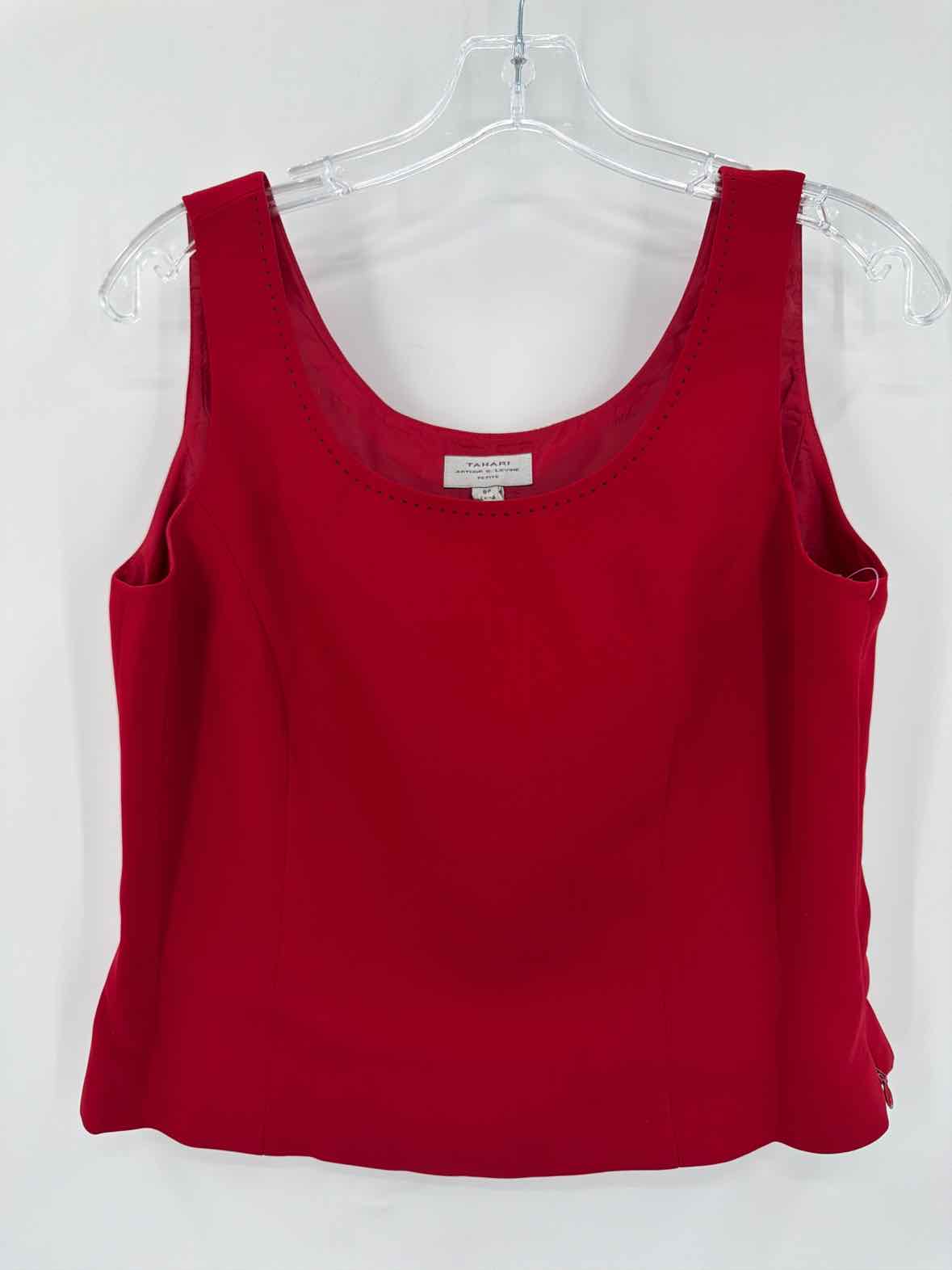 Pre-Owned Tahari Red Size 8 Tank Top | True Fashionistas.