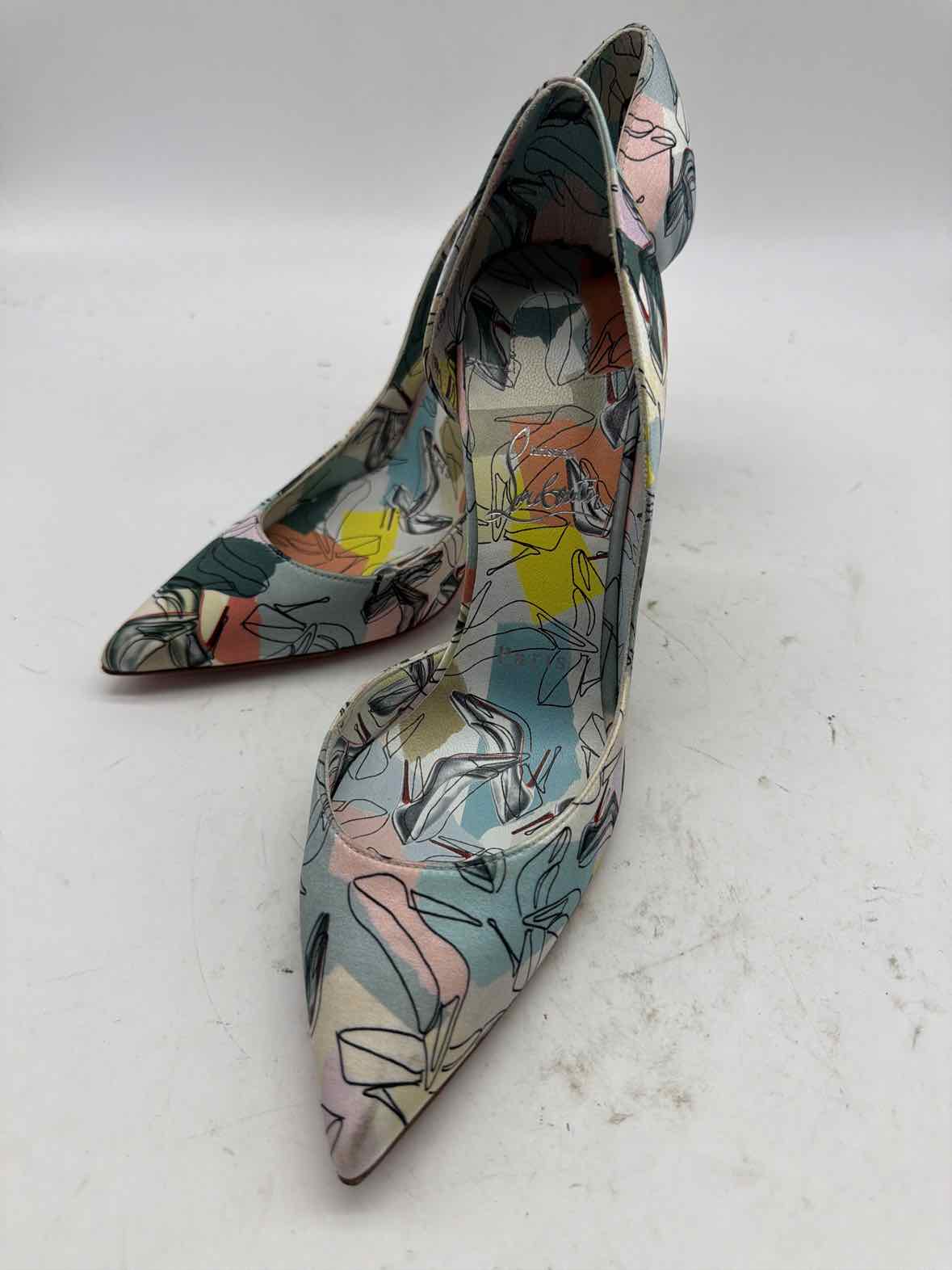 Pre-Owned Christian Louboutin Blue Size 38 D'orsay Heels | True Fashionistas.