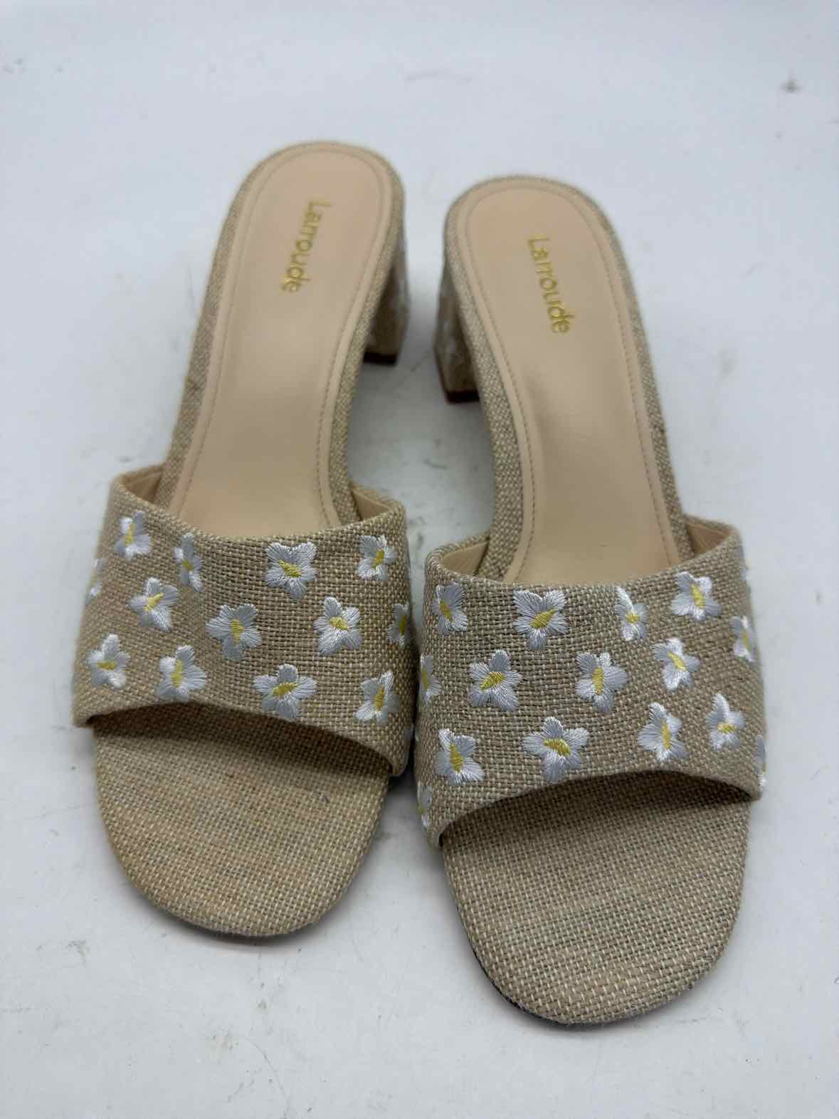 Pre-Owned Larroude Tan Size 8 Mule Heels | True Fashionistas.