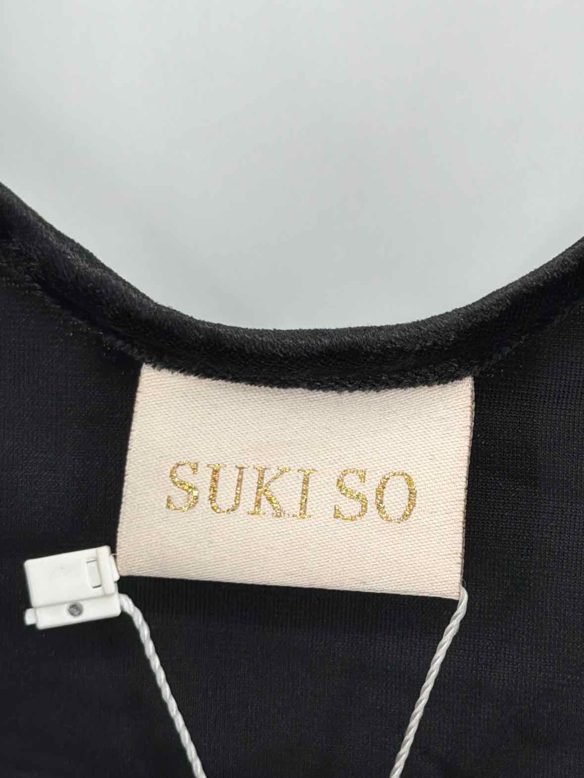 Pre-Owned SukiSo Black Size 1X Velvet Long Sleeveless Dress | True Fashionistas.