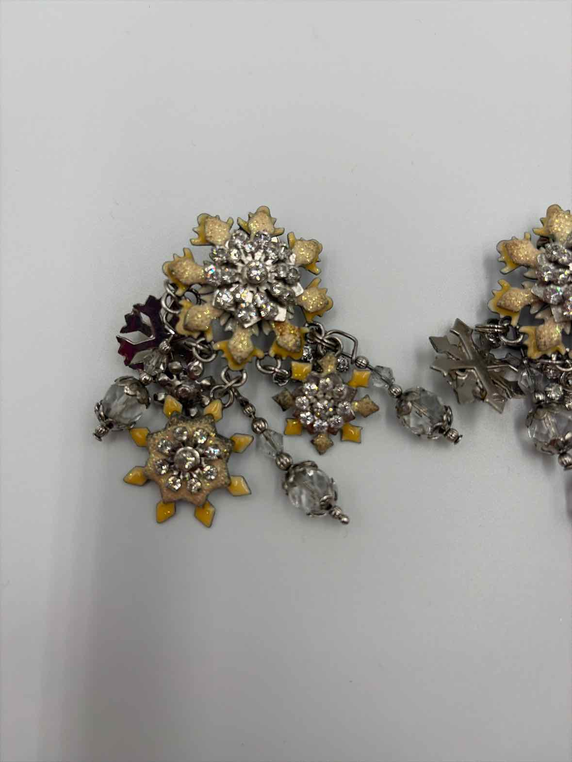 Lunch At The Ritz Silver clip Drop Earrings | True Fashionistas.
