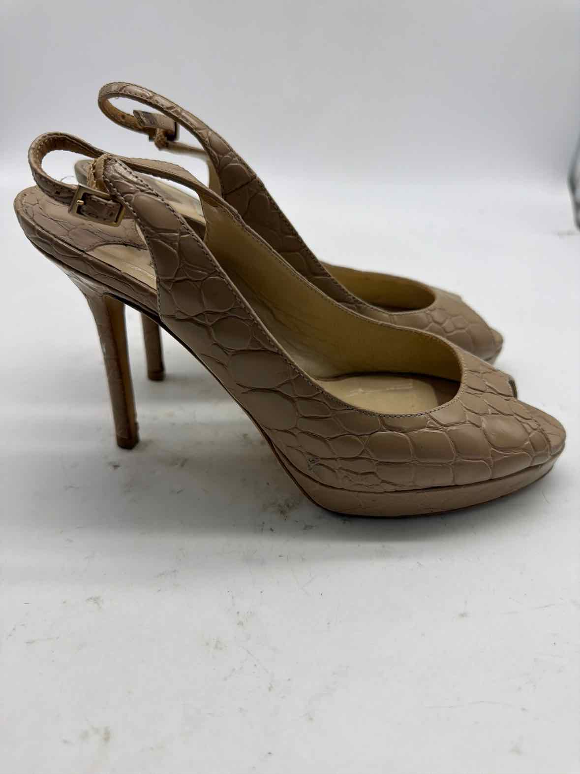 Pre-Owned Jimmy Choo Tan Size 6 Slingback Heels | True Fashionistas.