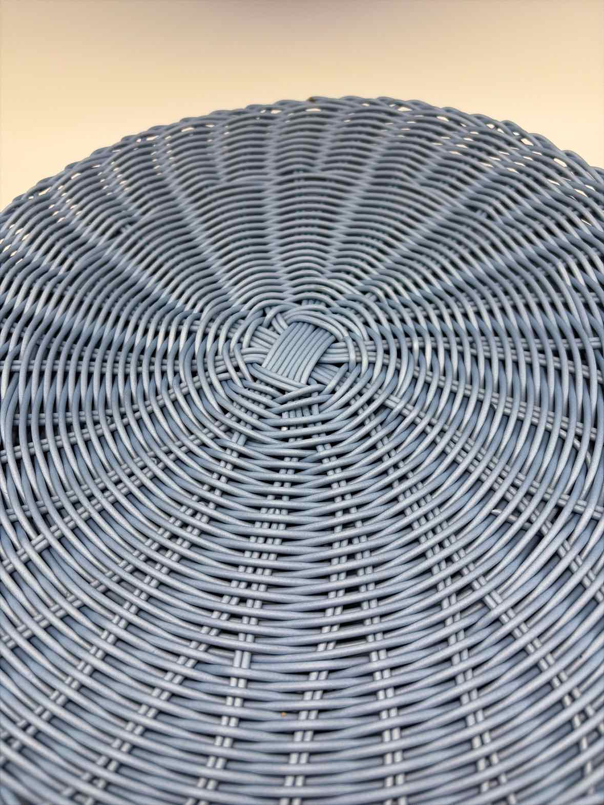 Set Of 4 Blue Rattan Looking PVC Placemats | True Fashionistas.
