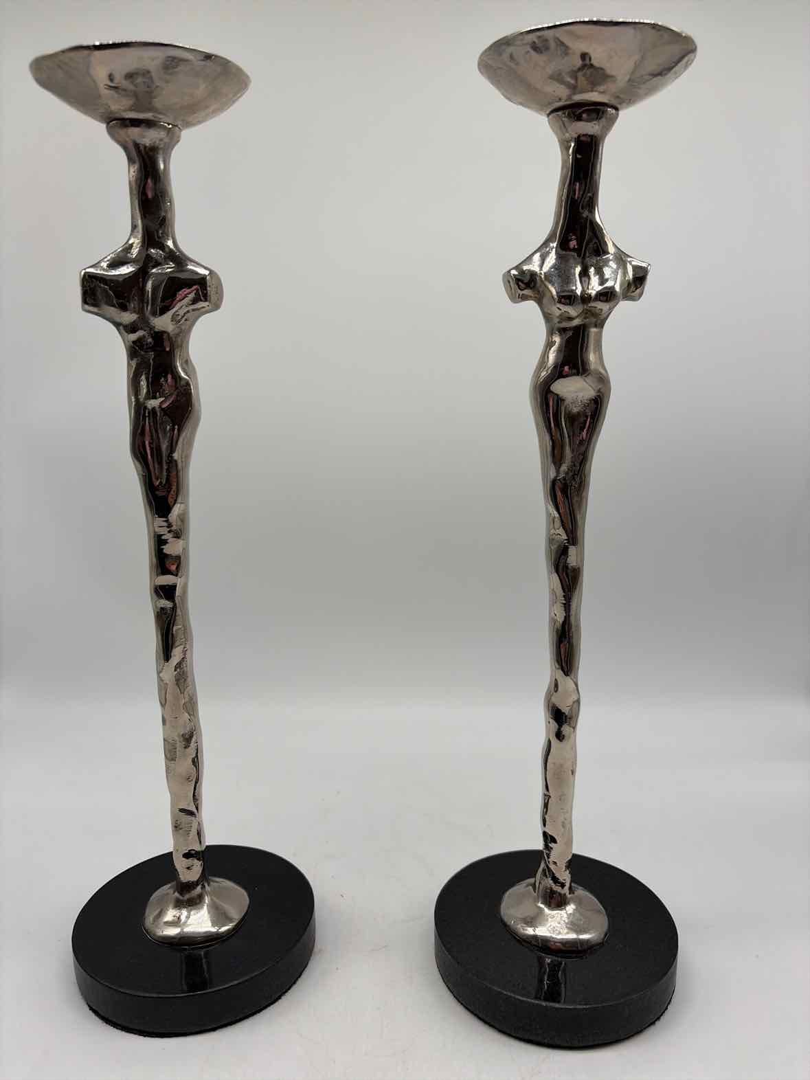Set Of 2 Michael Aram Adam & Eve Silver Candle Sticks | True Fashionistas.