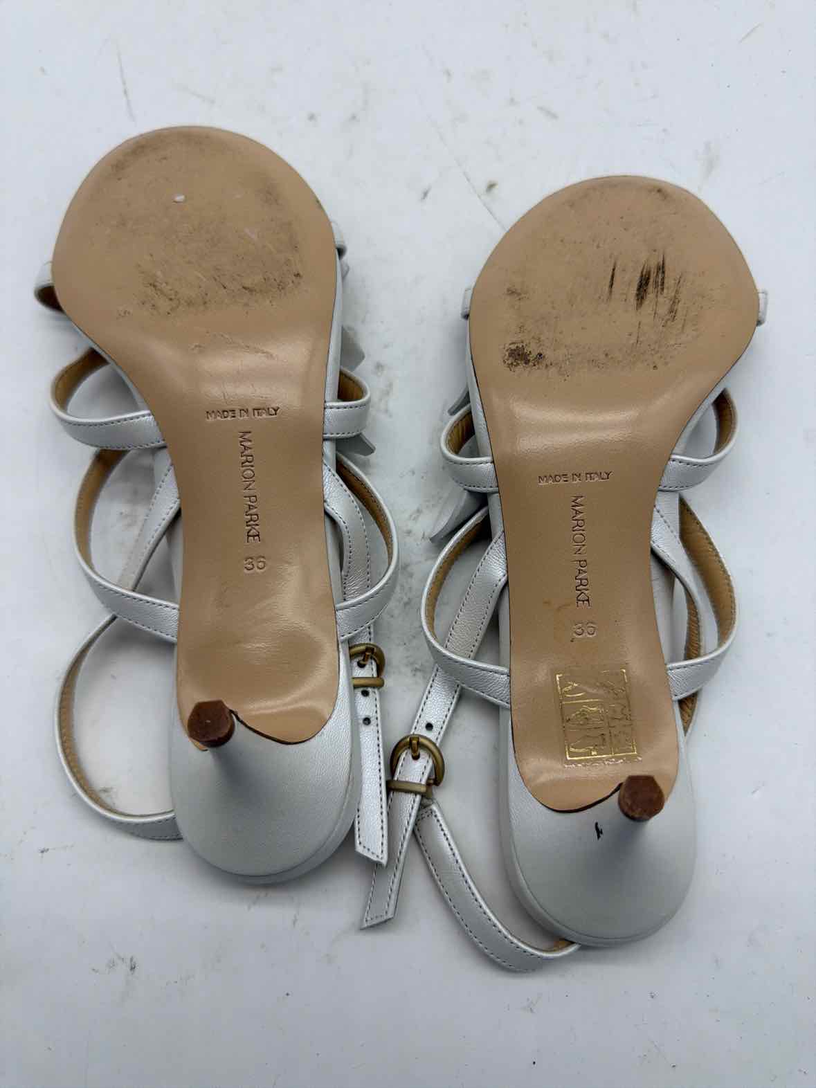 Pre-Owned Marion Parke White Size 36 Slingback Heels | True Fashionistas.