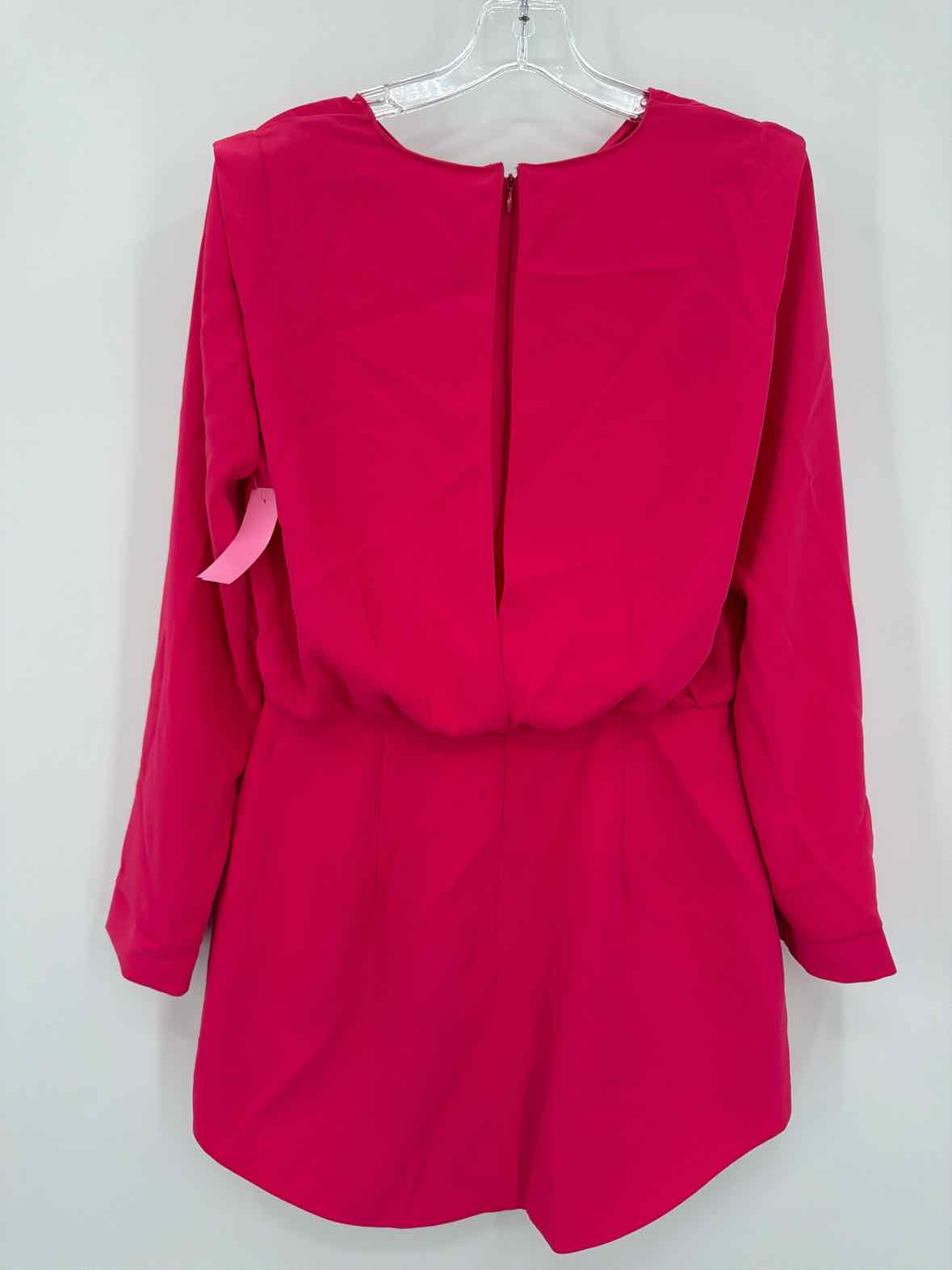 Pre-Owned Amanda Uprichard Pink Size Medium Short Long Sleeve Dress | True Fashionistas.